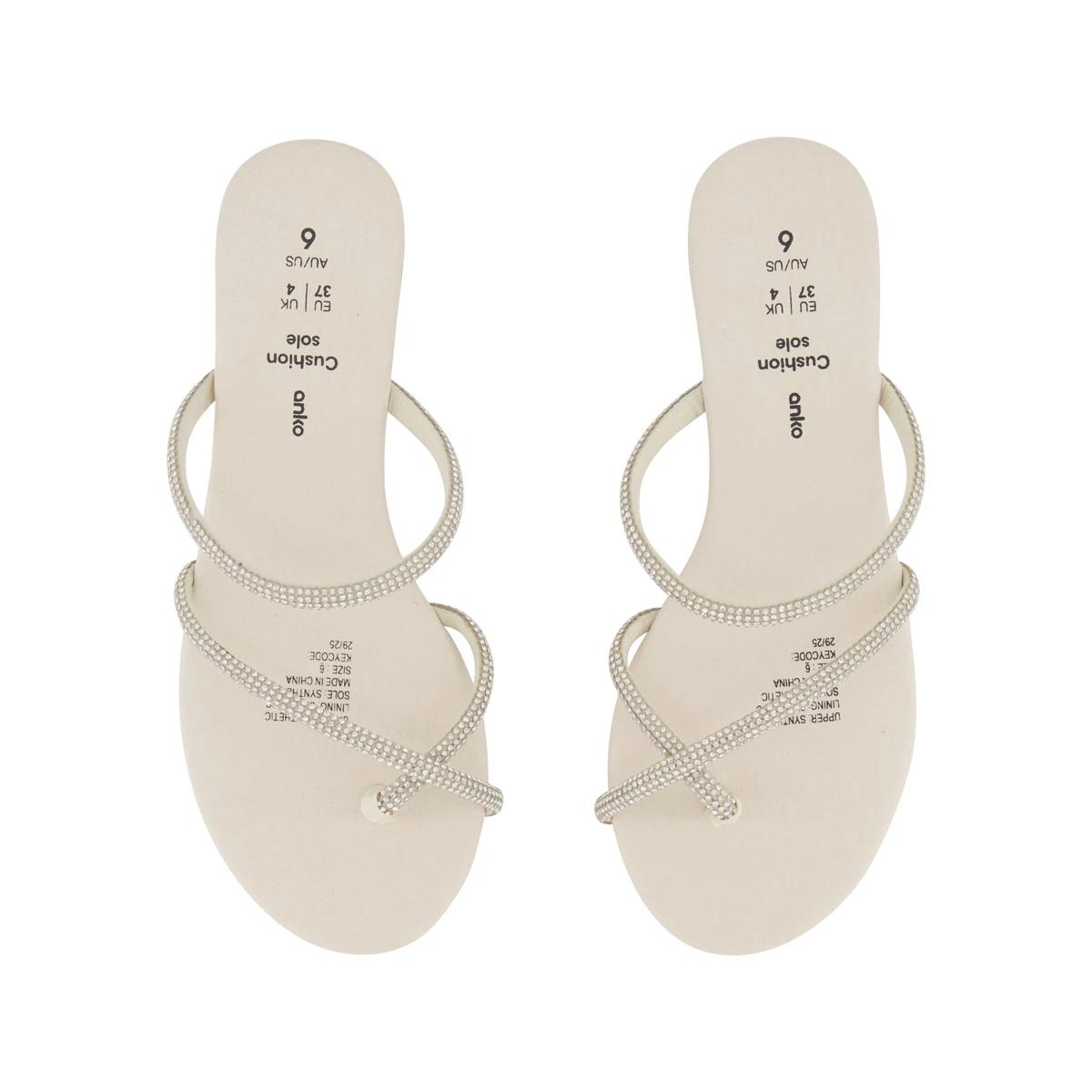 3 Diamante Wedge Sandals Sandshell, 3 of 3
