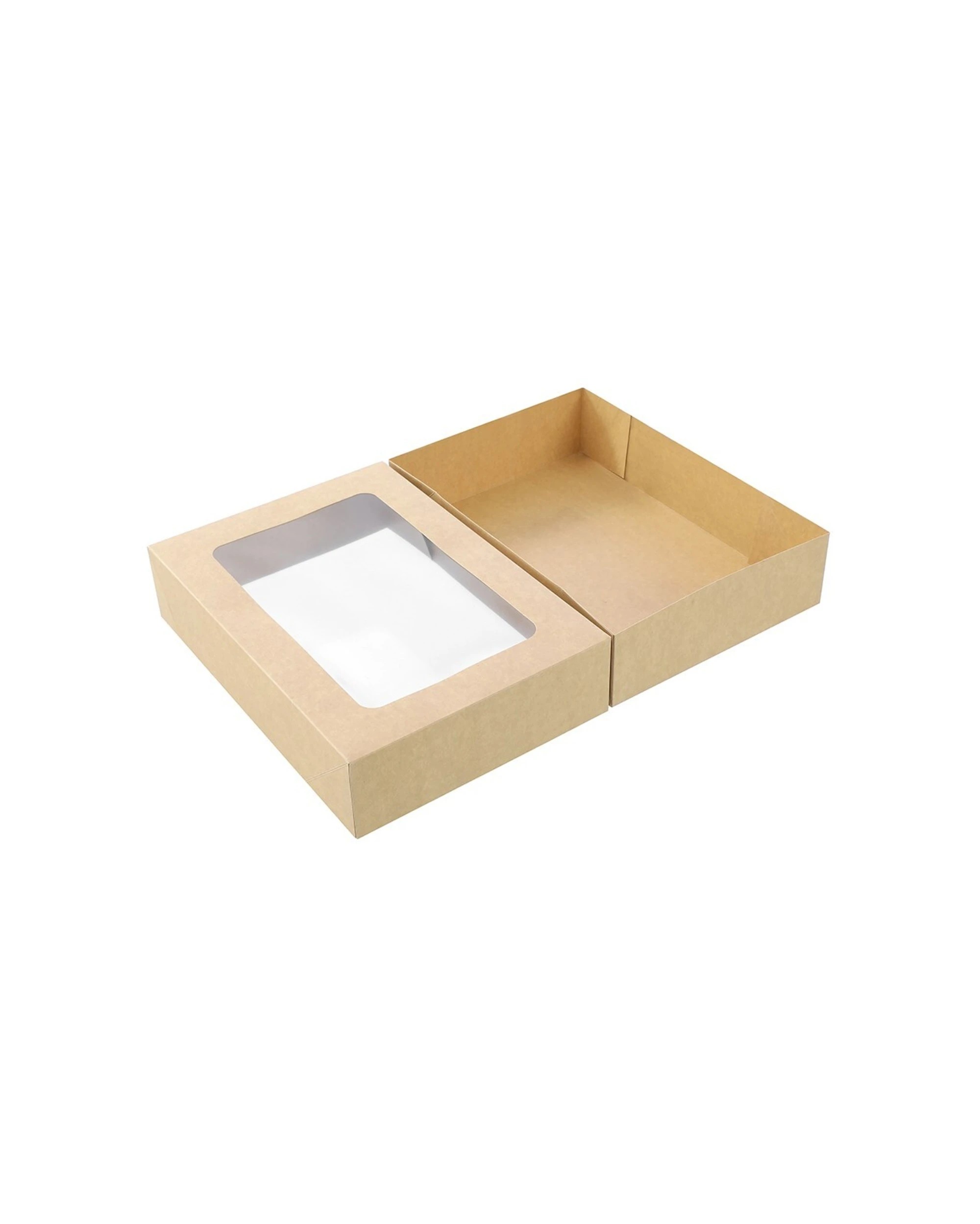 5 3pc Lemon And Lime 36cm Eco Kraft Disposable Catering 7l Lidded Grazing Box
 - Brown, 5 of 6