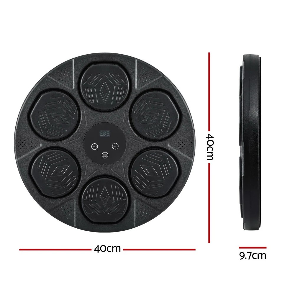 2 Everfit Music Boxing Machine tooth Wall-Mounted Punch Target with LED Display & Gloves - Black, 2 of 6