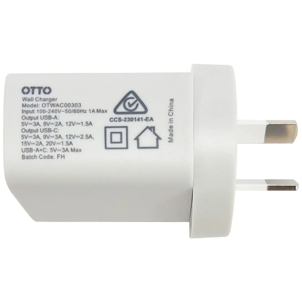 5 Otto 30W 2-Port USB-C + USB-A Wall Charger Pastel Grey, 5 of 7