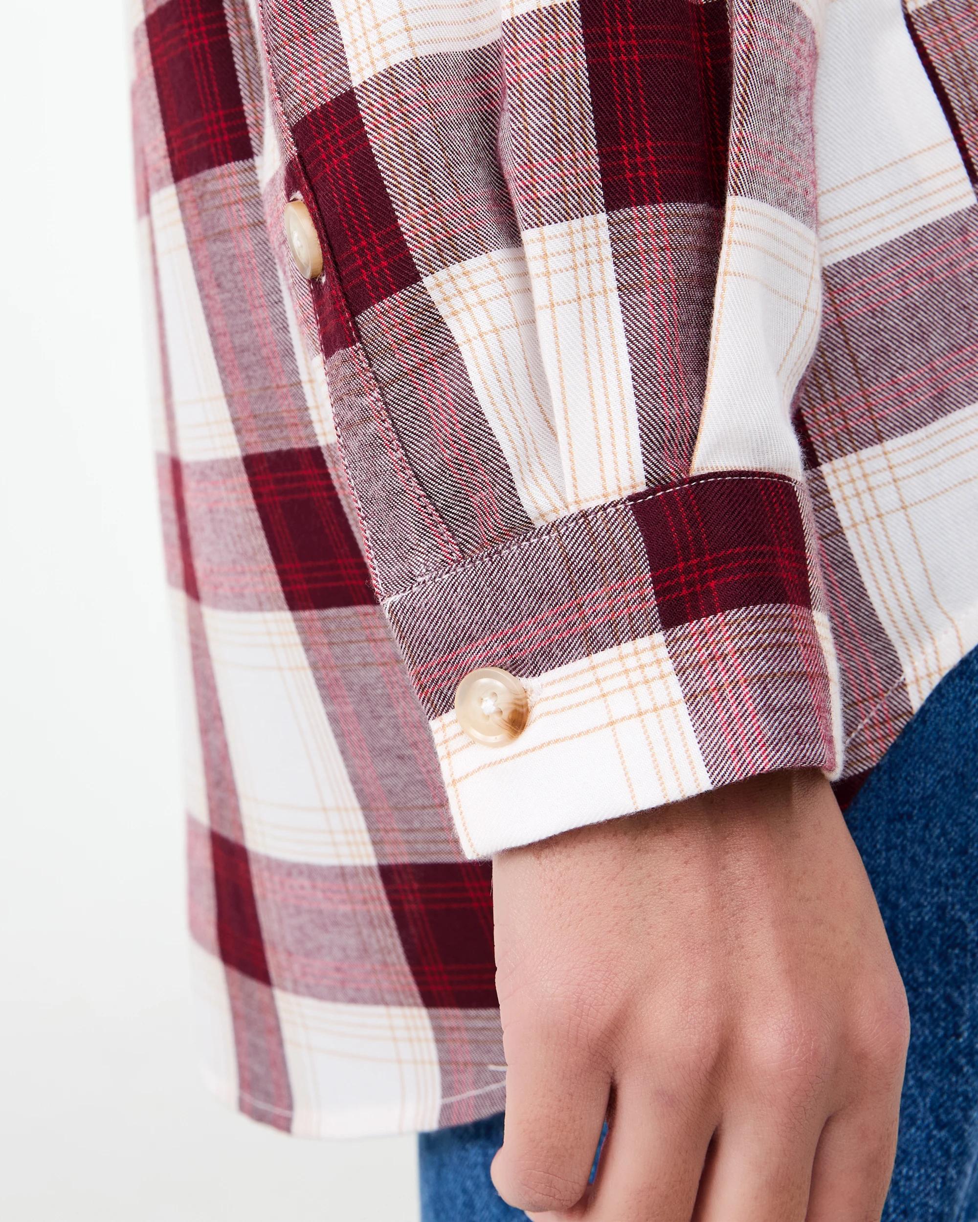 8 Long Sleeve Brushed Check Shirt Check Port, 8 of 8