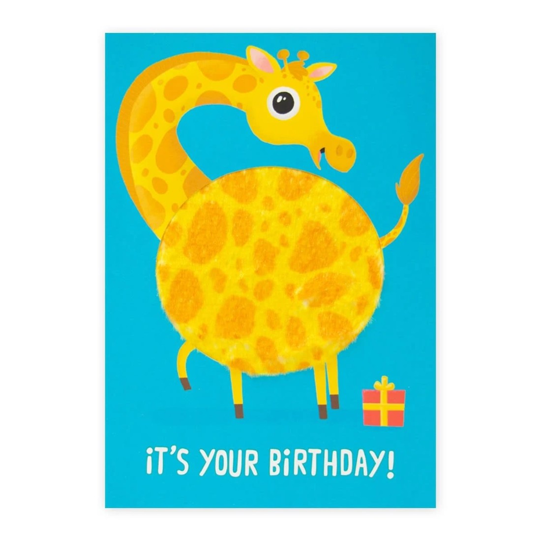 3 Hallmark Fuzzy Belly Giraffe Birthday Card - Stretch Out The Fun, 3 of 3