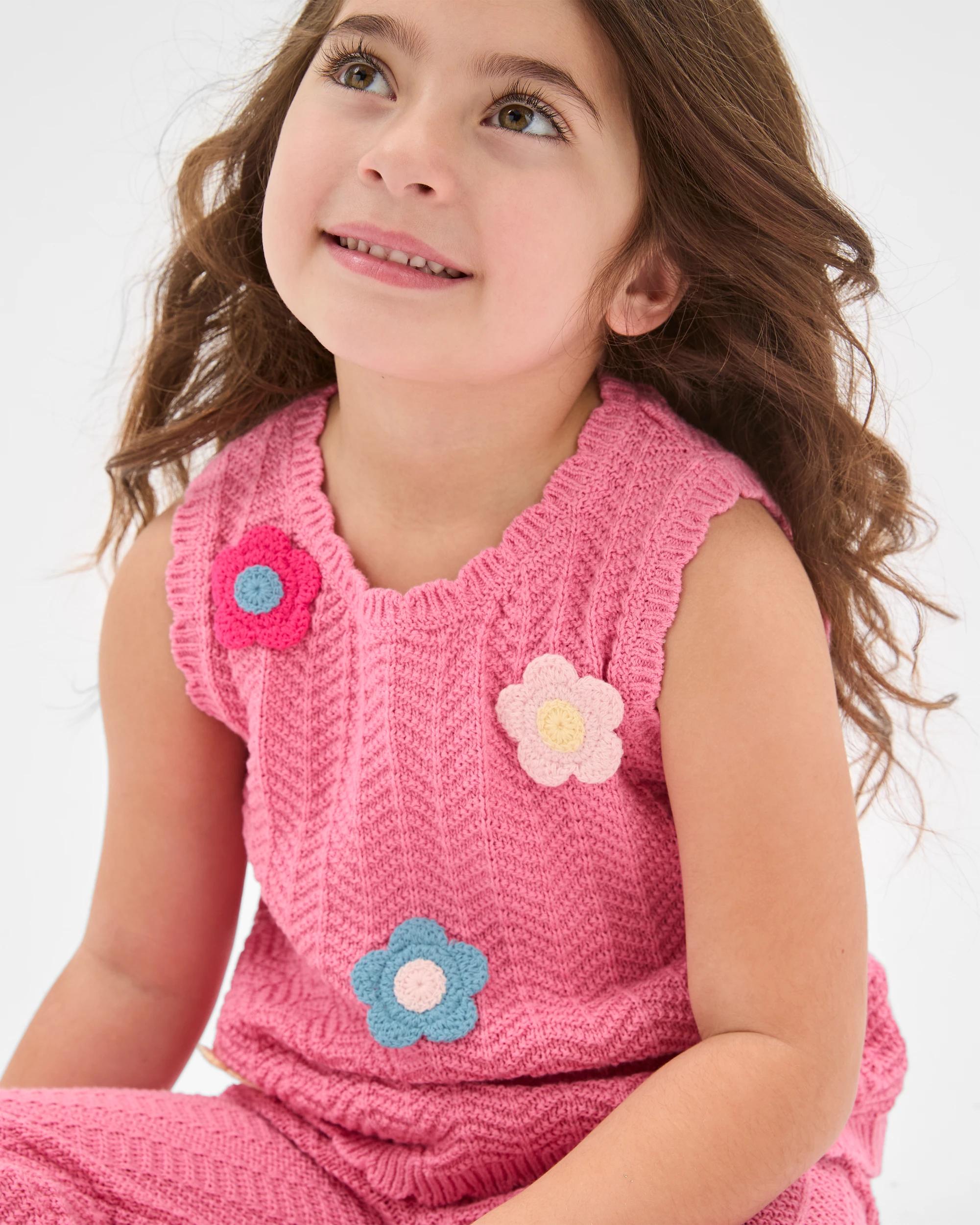 1 Target Kids Australian Cotton Crochet Tank Top PINK, 1 of 6