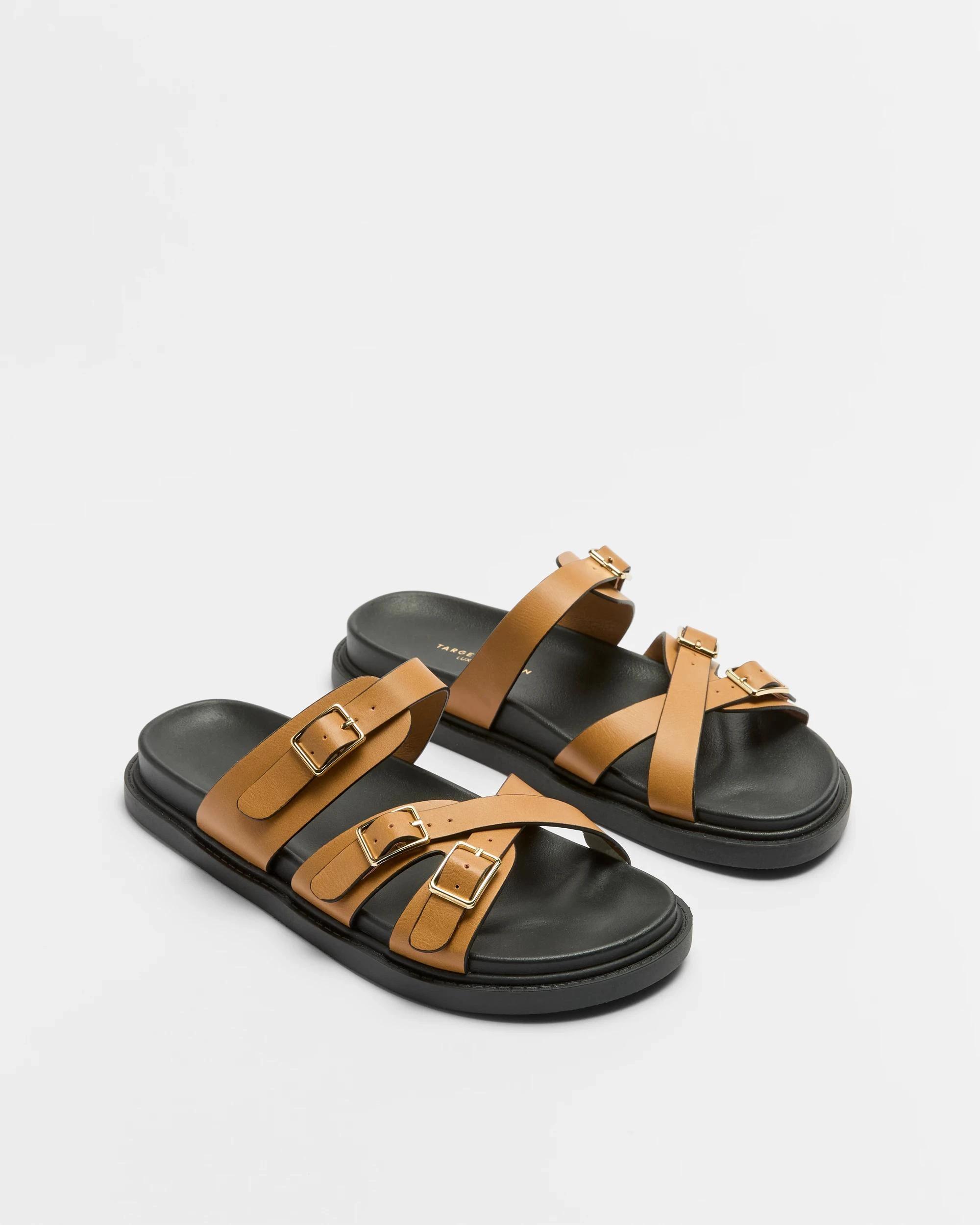3 Target Womens Multi Strap Sandal - Moana TAN, 3 of 4