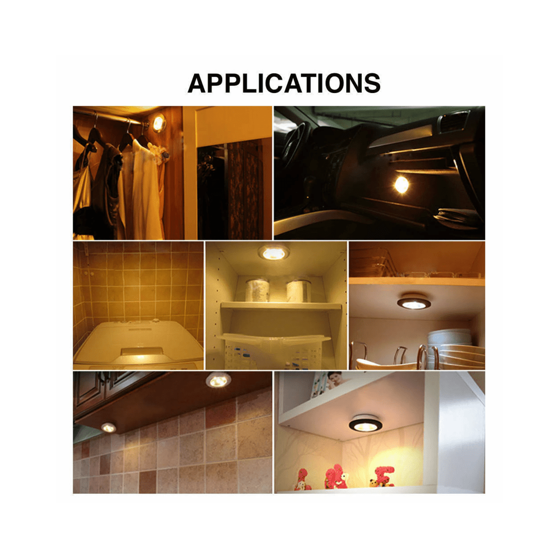 2 BR Home Wireless Remote Control LED SMD Lights Set of 3 for Drawers and Cabinets, 2 of 4