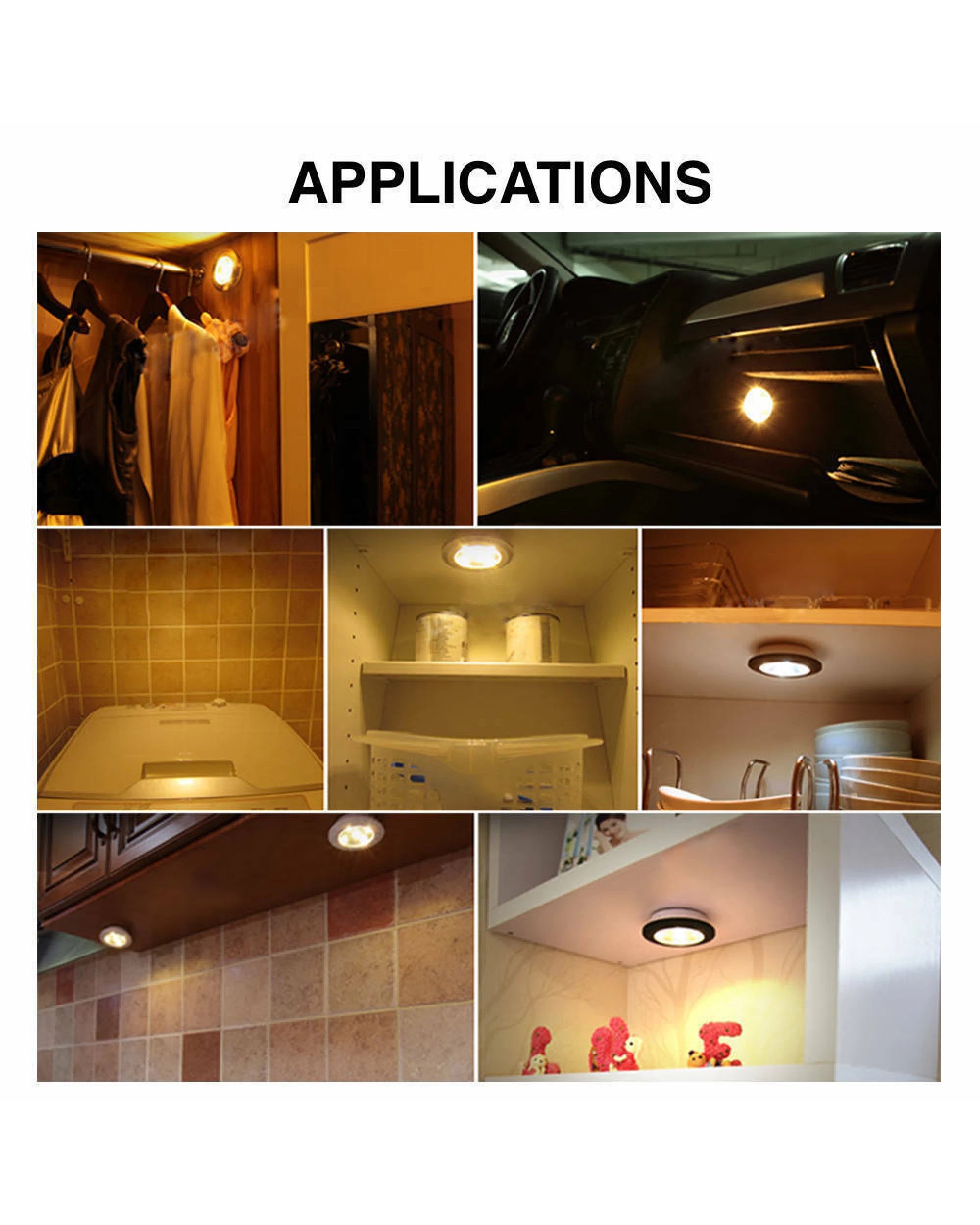 2 BR Home Wireless Remote Control LED SMD Lights Set of 3 for Drawers and Cabinets, 2 of 4