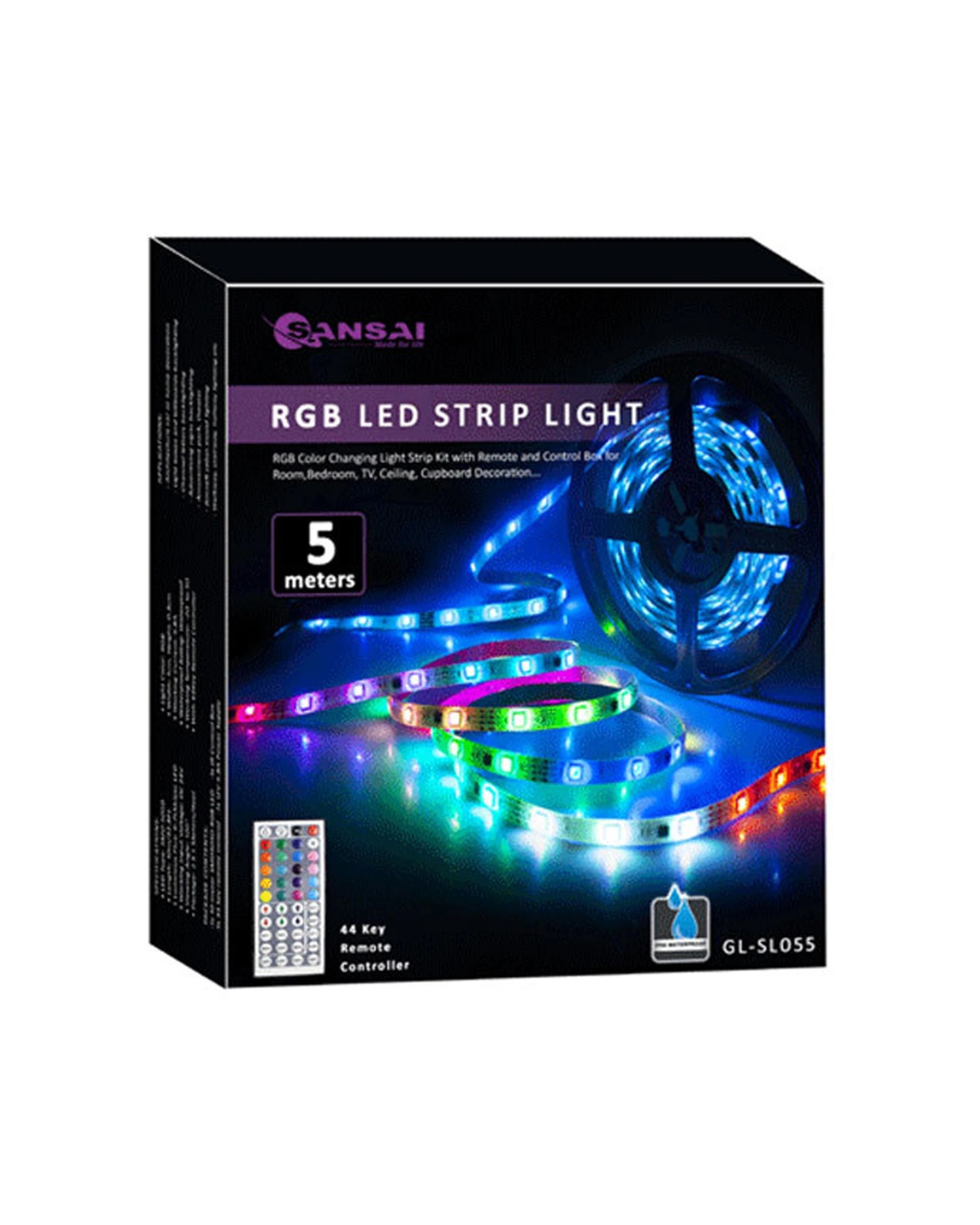 1 Sansai 5m USB Powered RGB LED Strip Light PC Monitor Backlight Remote Control - Multi, 1 of 3