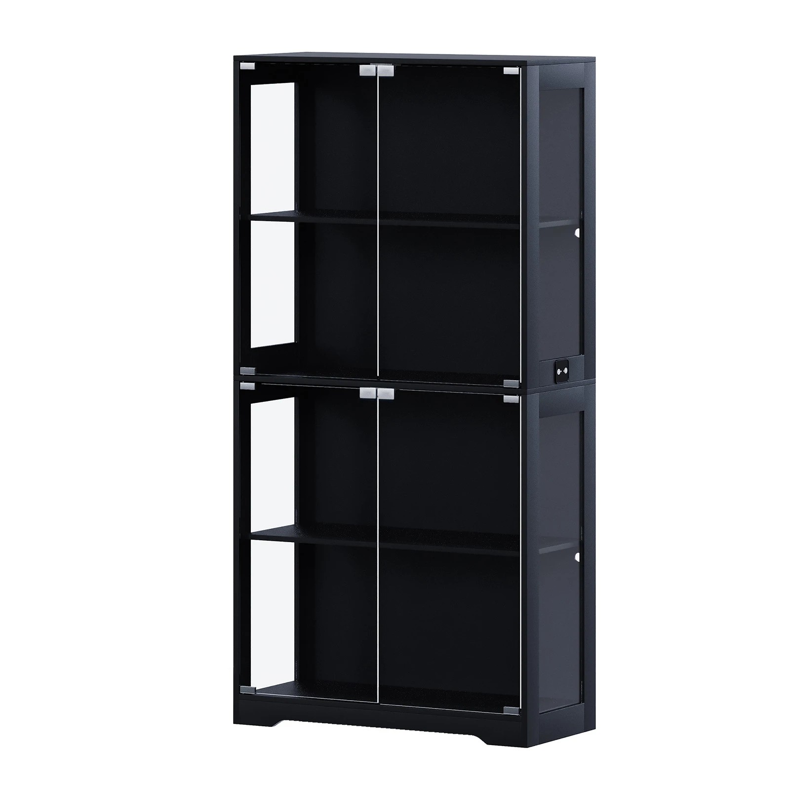 6 Advwin 4 Tier Display Cabinet Tall Storage Bookshelf Organizer Hallway Storage Cabinet, 6 of 9