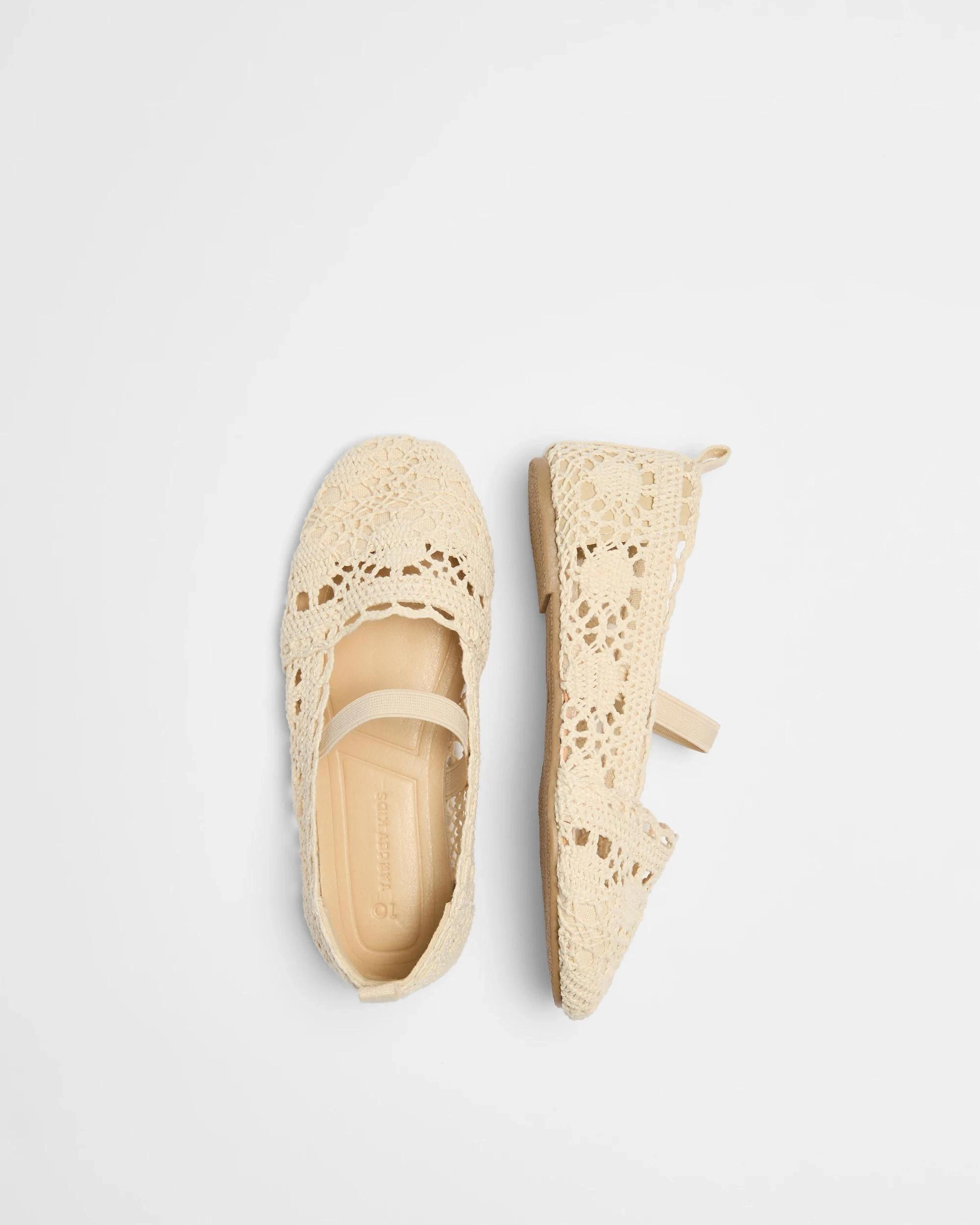 3 Target Girls Junior Crochet Ballet Flat NEUTRAL, 3 of 3