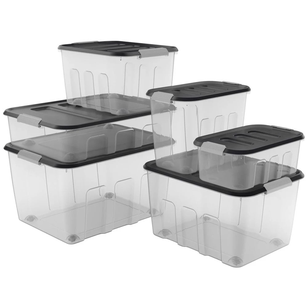 3 J.Burrows 11L Modular Storage Container Clear/Grey, 3 of 6