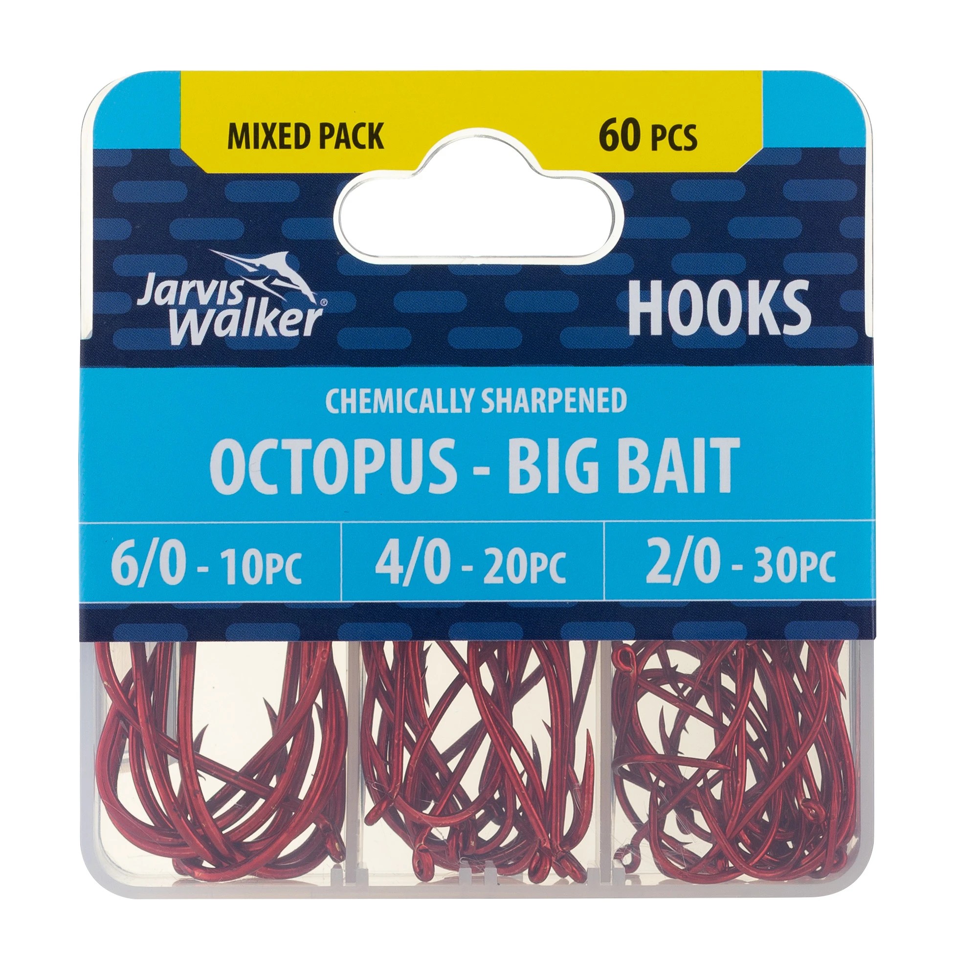 2 60 Piece Jarvis Walker Mixed Octopus Hooks - Big Bait, 2 of 2