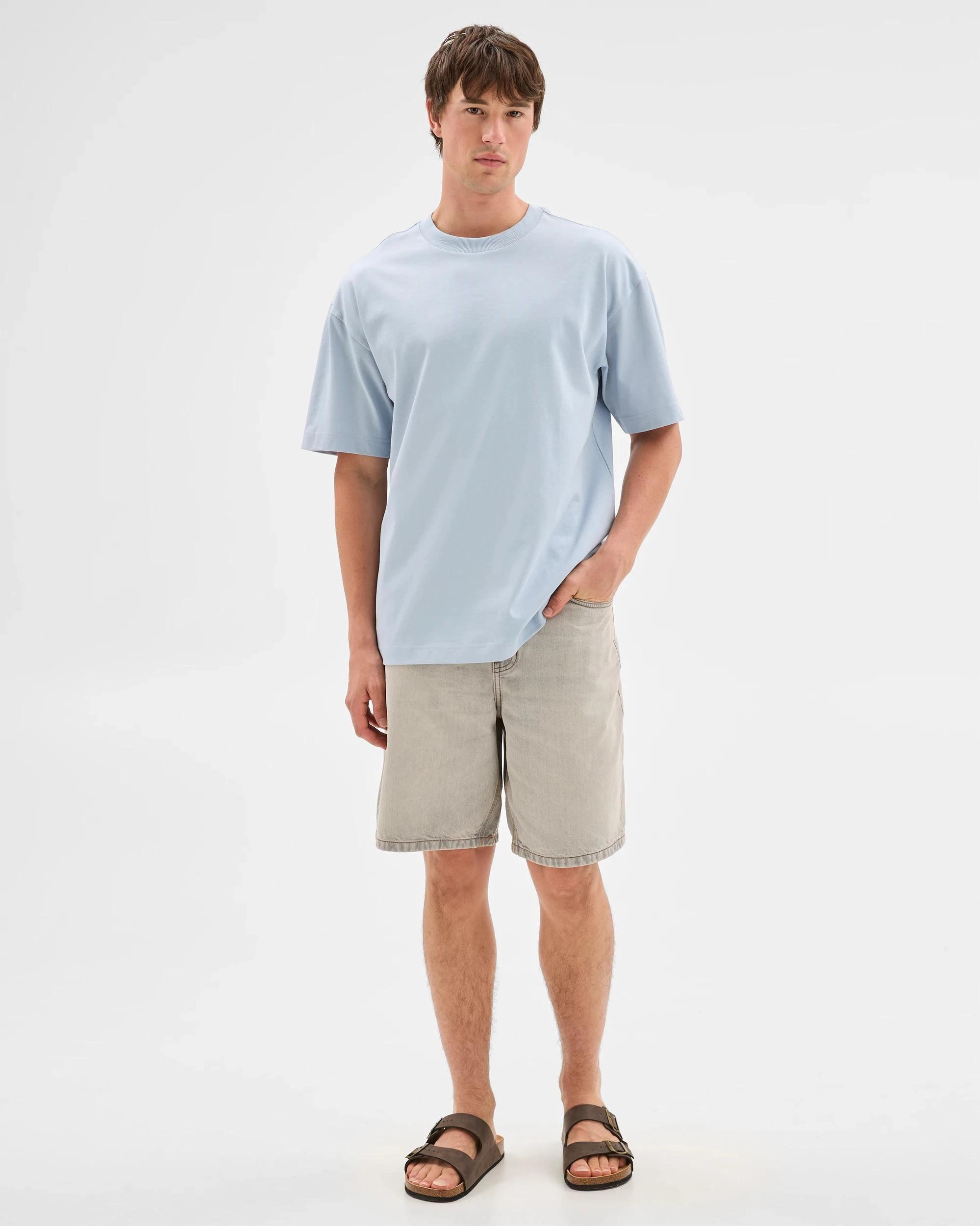 2 Commons Australian Cotton Oversized Heavy Core T-Shirt BLUE, 2 of 5