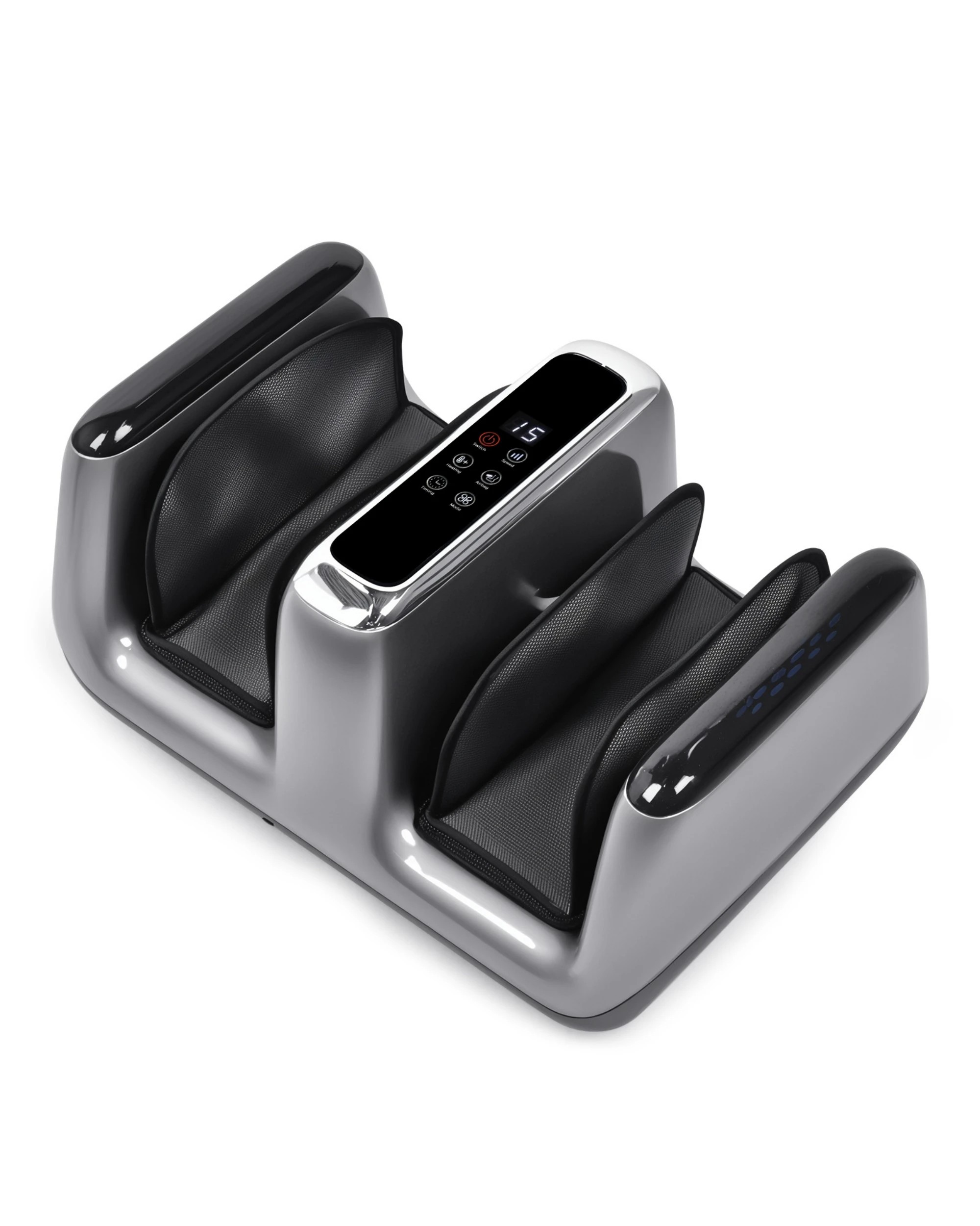 2 Adwin Foot Massager with Heat, Deep Kneading Rollers - Silver, 2 of 8