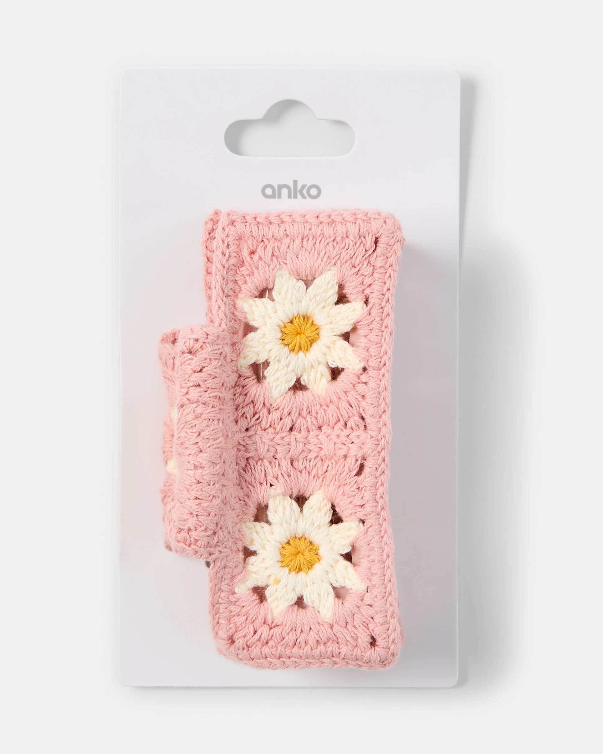 4 Pink Flower Crochet Claw Hair Clip, 4 of 4