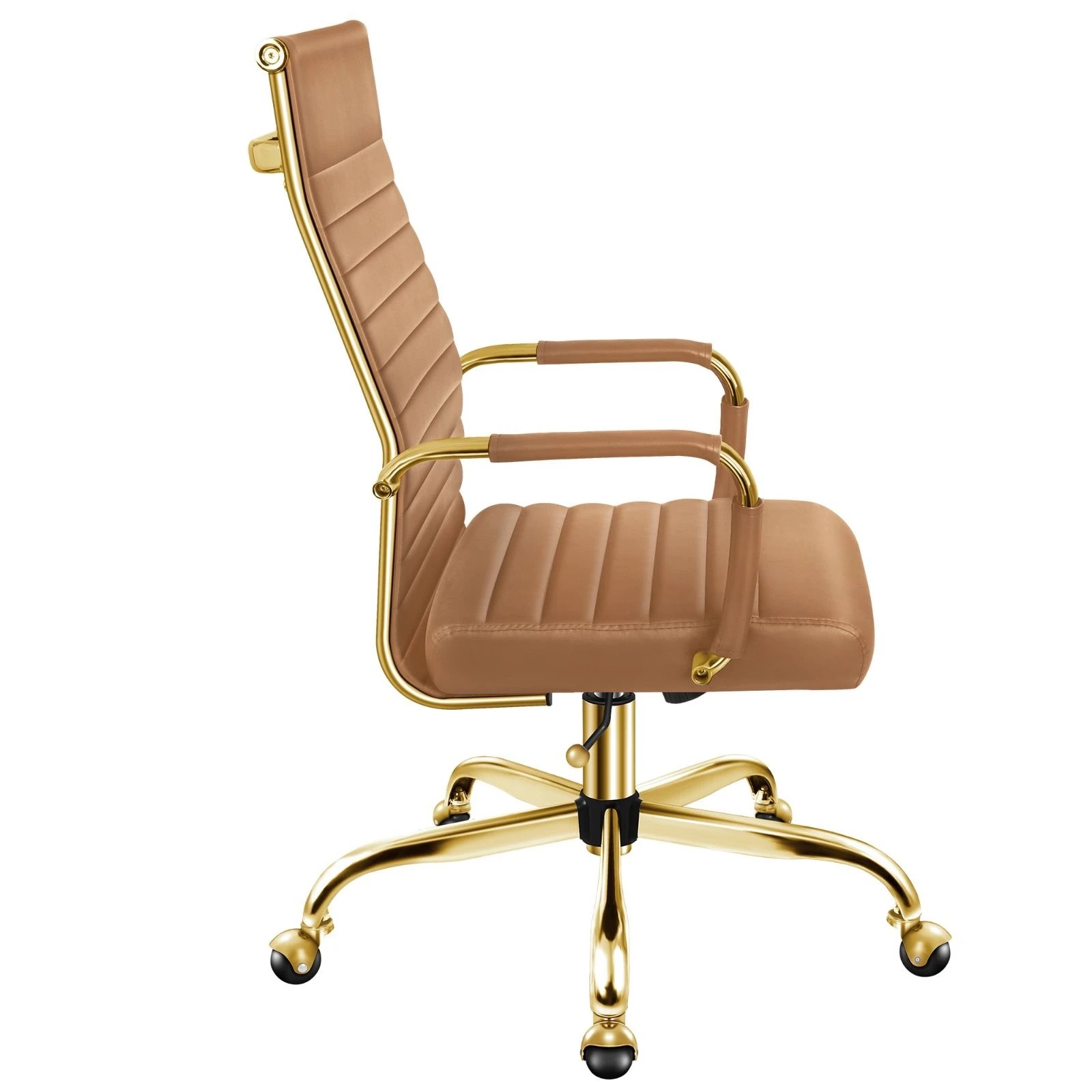 7 Alfordson Office Chair Padded Seat Ergonomic Executive Computer Study Gaming - Brown, 7 of 10