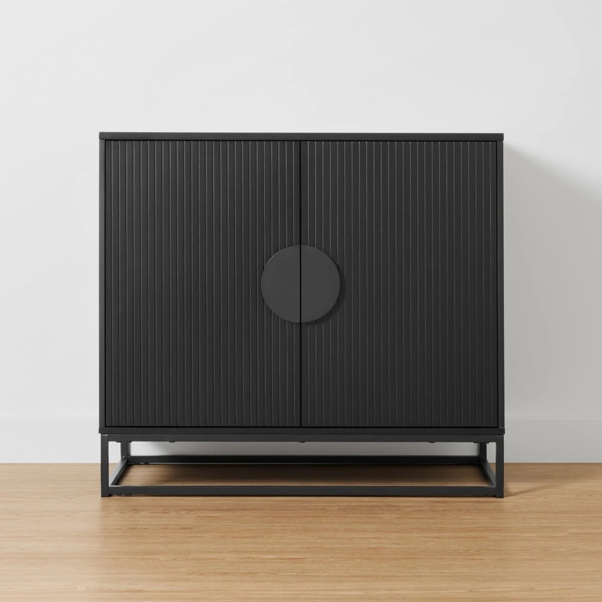 3 Stevie Ribbed Cabinet - Black, 3 of 10