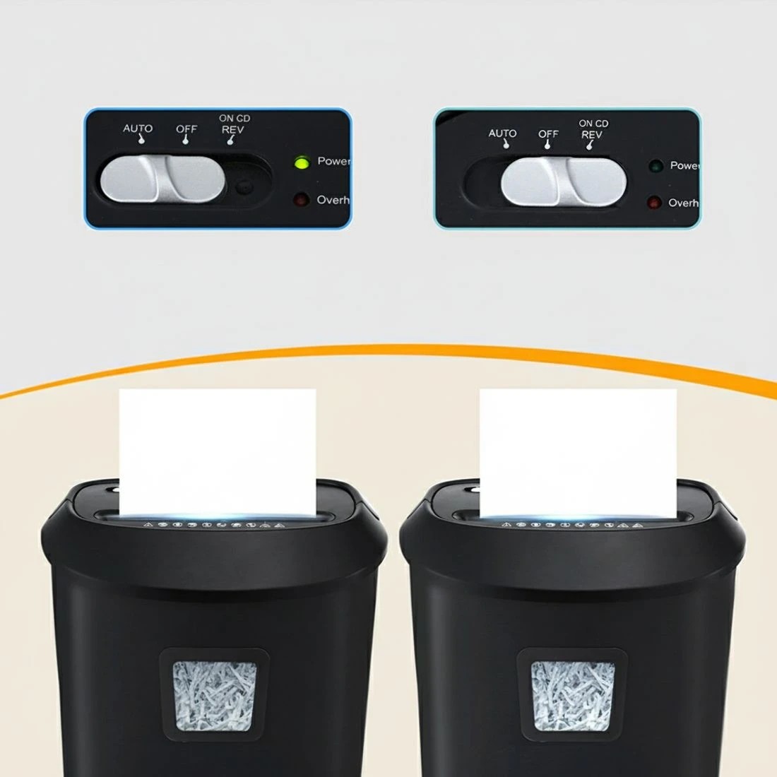 5 Devanti Electric Paper Shredder for Home Office 10 A4 Paper Sheet Cross-Cut Paper - Black, 5 of 6