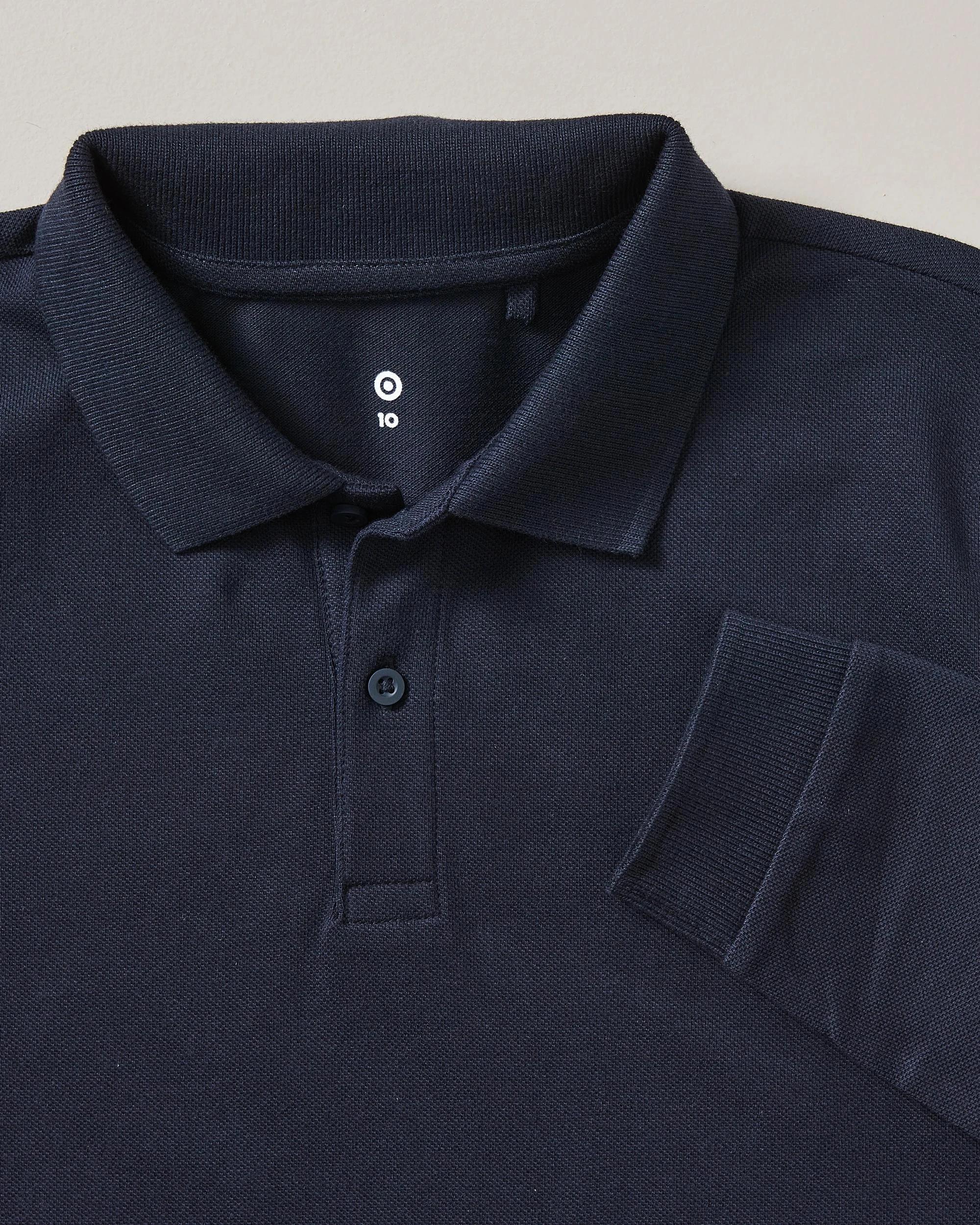 2 Target Long Sleeve Polo Top NAVY BLUE, 2 of 8