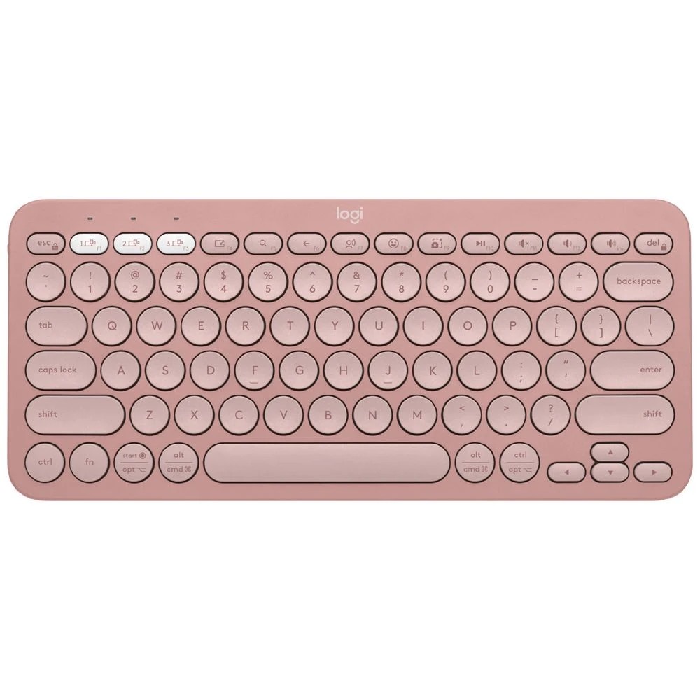 1 Logitech K380s Pebble 2 Keys Wireless Keyboard Rose, 1 of 6