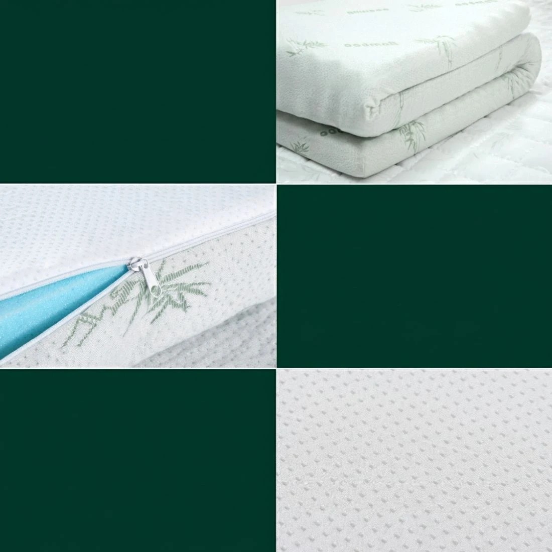 5 Giselle Bedding Memory Foam Mattress Topper Ventilated Cool Gel 8cm Single - Single Bed - Blue, 5 of 8