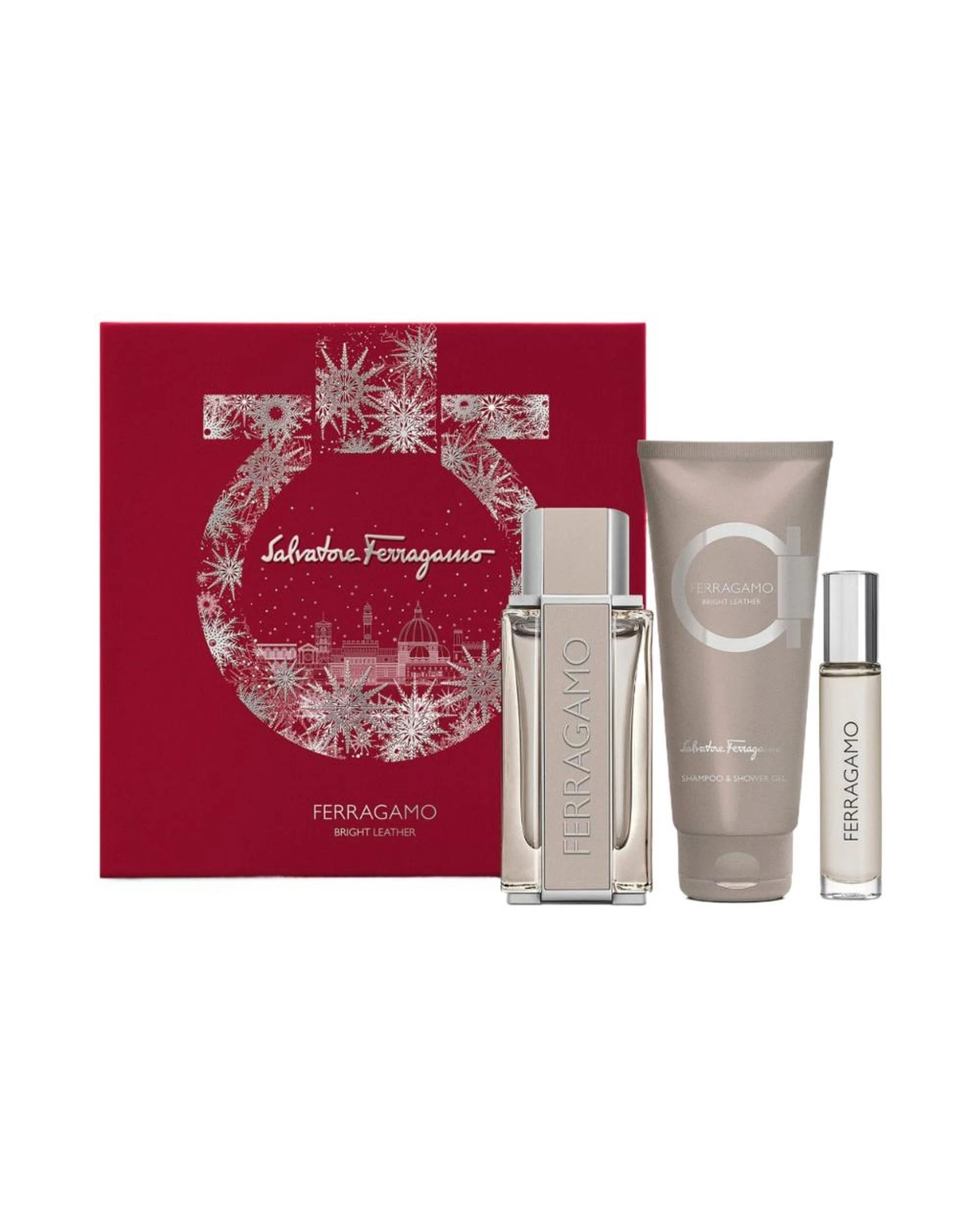 1 Salvatore Ferragamo Bright Leather 3 Piece 100ml Eau de Toilette, 1 of 1