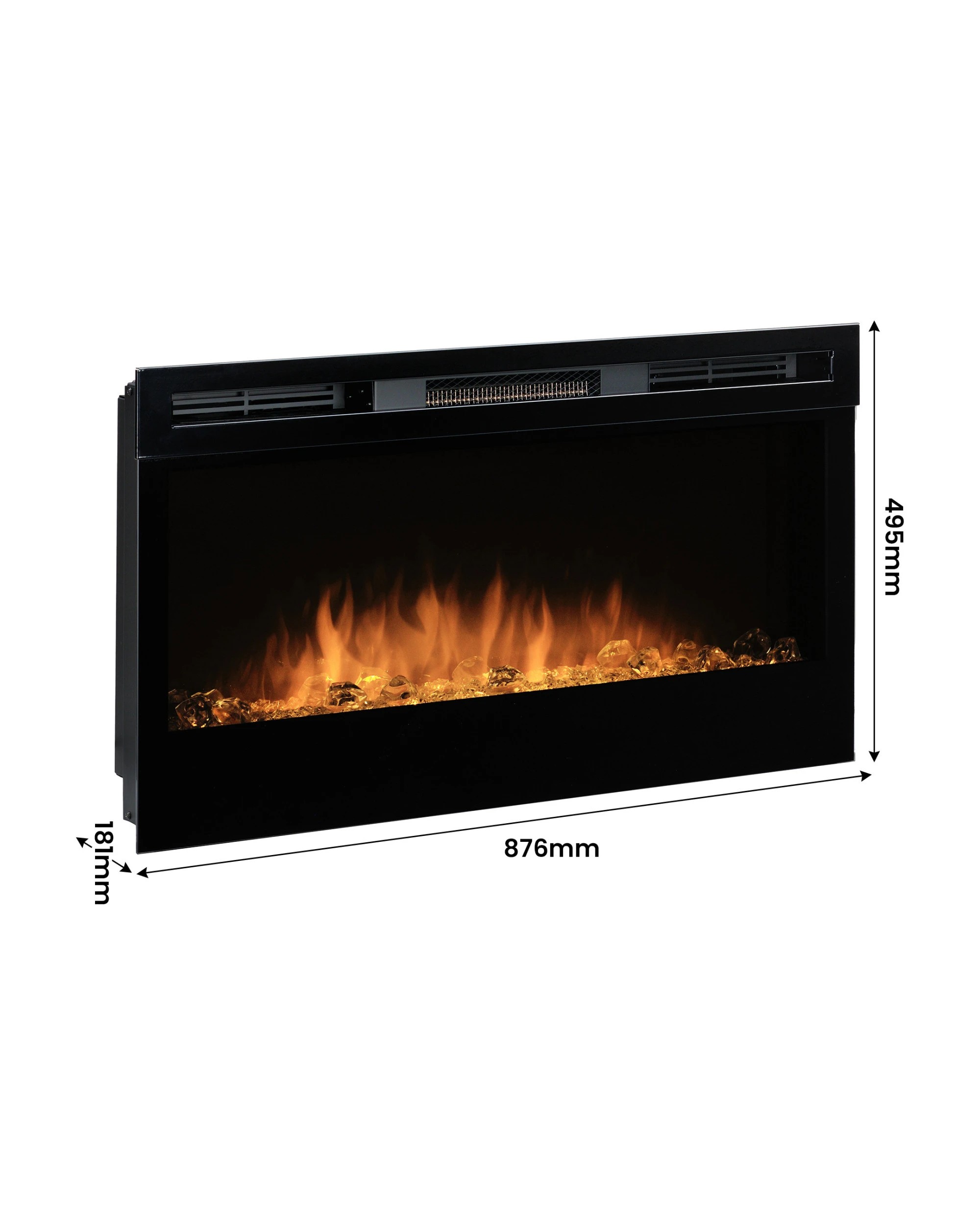 3 Dimplex PRISM Wall Mounted Electric Fireplace in 34-inches - Black, 3 of 7