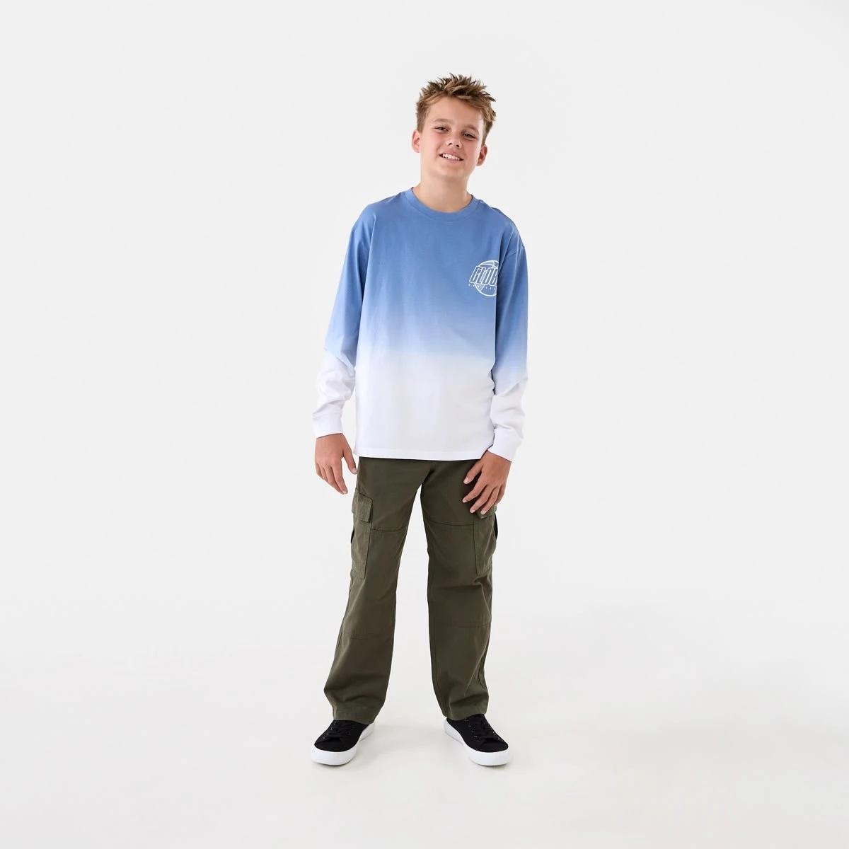 5 Long Sleeve Cuff Skate Print T-shirt Blu Biombr, 5 of 8