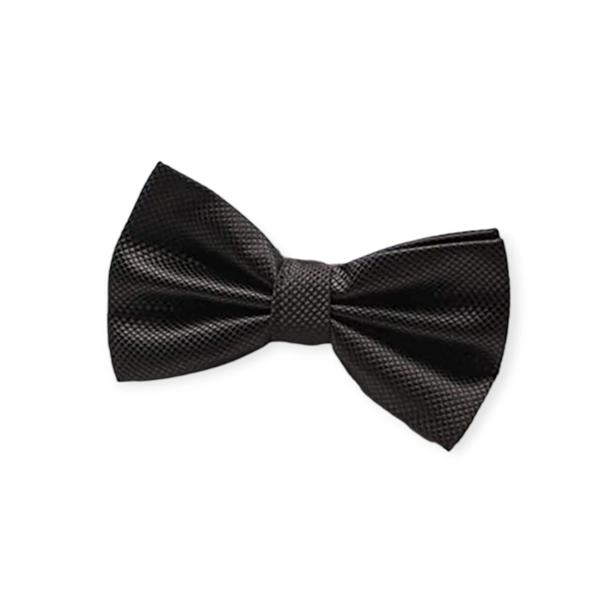 5 Zasel Mens Dark Brown Plain Coloured Checkered Bow Tie - Brown, 5 of 5