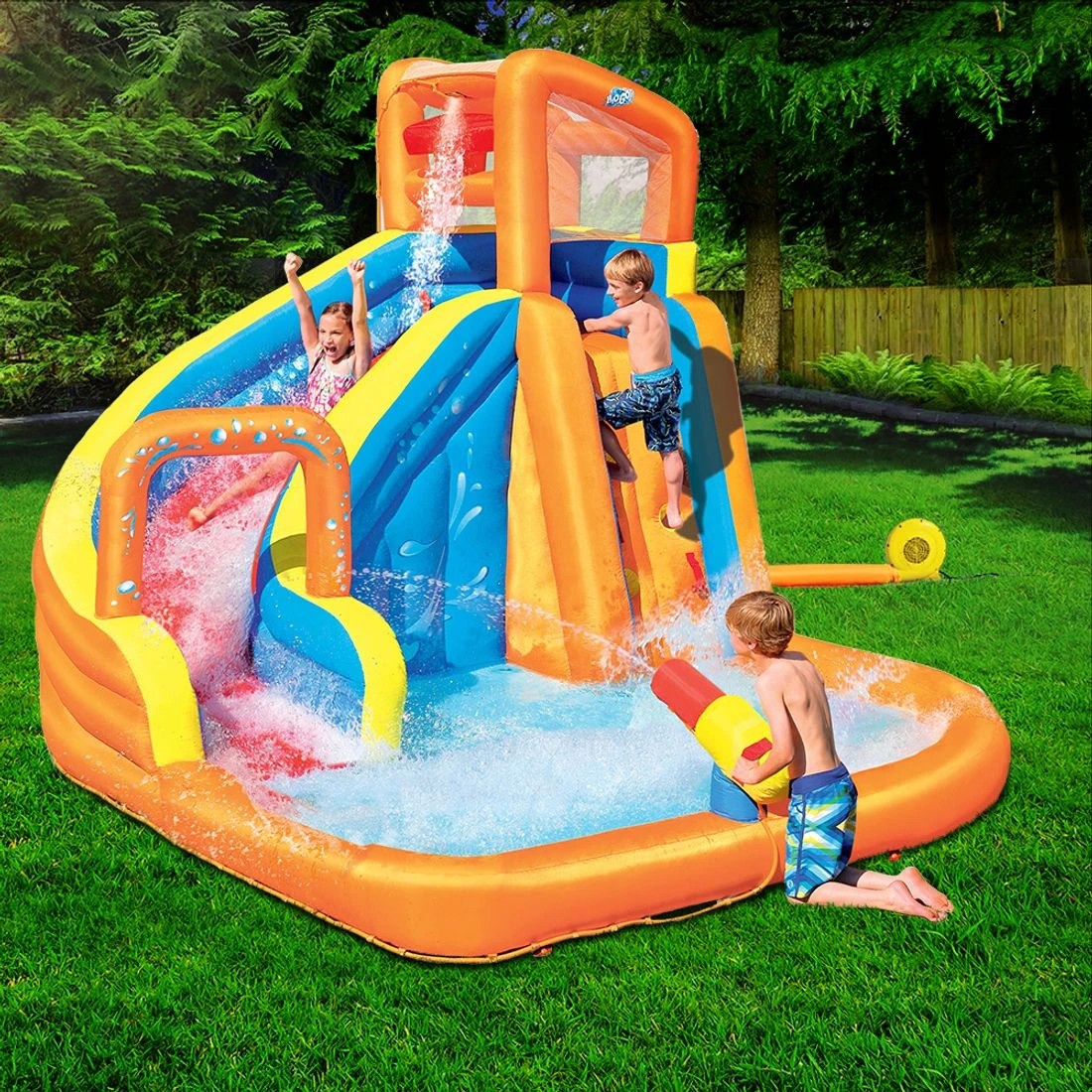 3 Bestway Water Slide Park  365x320x270cm Kids Play Swimming Pool Inflatable - Multi, 3 of 8