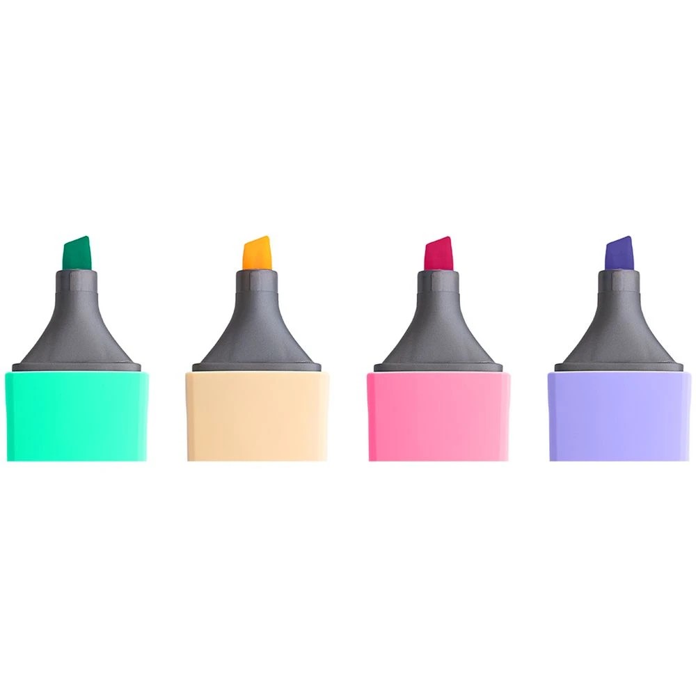 4 J.Burrows Chisel Highlighters Pastel 4 Pack, 4 of 4