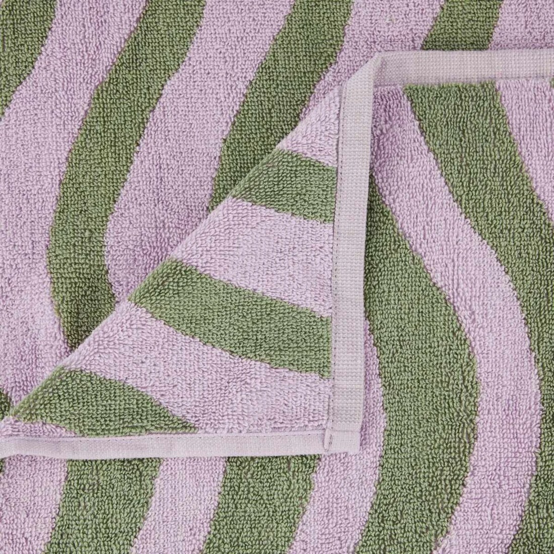 2 Lilac Wave Cotton Bath Towel, 2 of 5