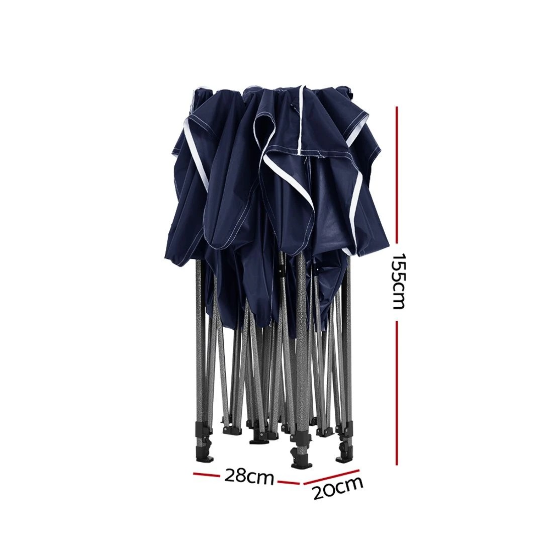 3 Instahut Gazebo Pop Up 3x4.5m w/Base Podx4 Marquee Folding Outdoor Wedding Camping Tent Shade - White, 3 of 6