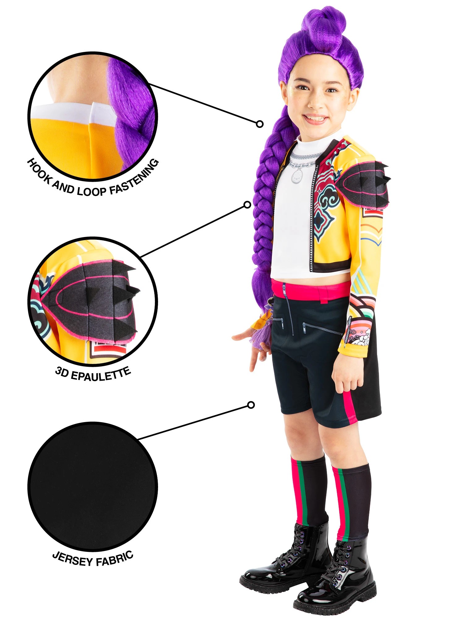 6 KPop Demon Hunters Rumi Kids Costume - Ages 9-10, 6 of 9