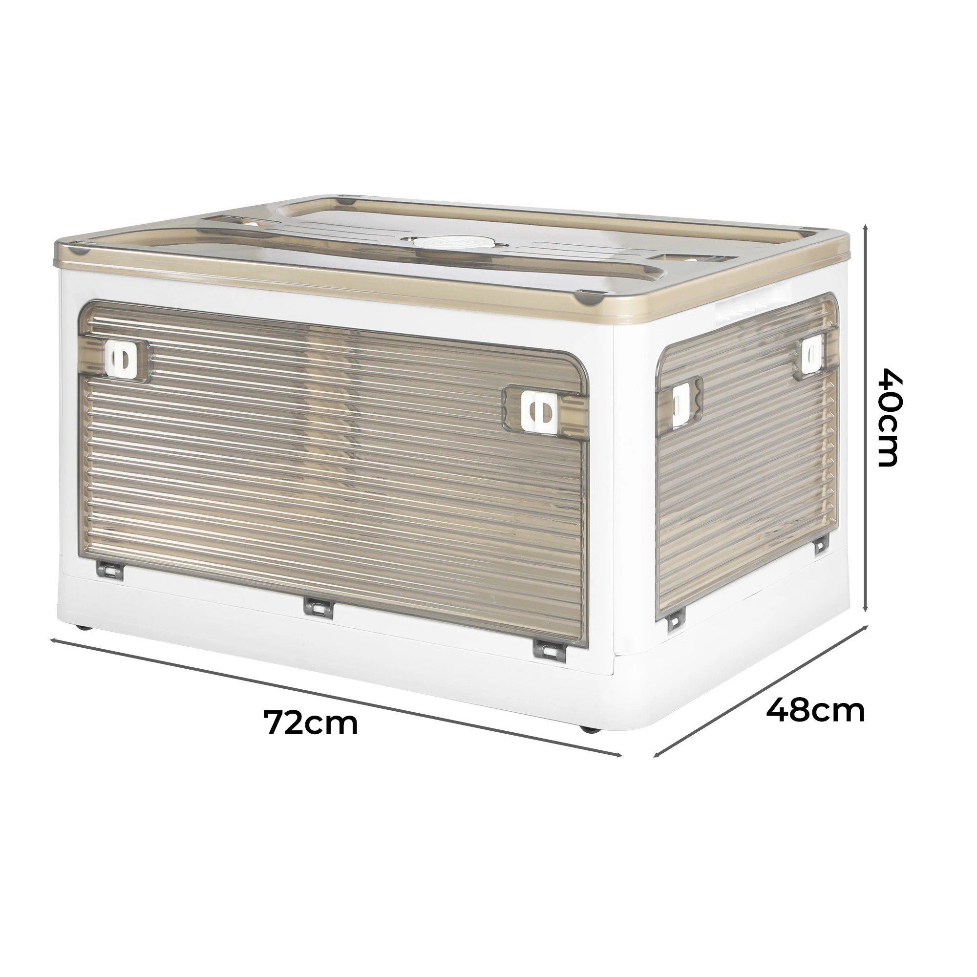3 Traderight 124L L Size Foldatble Storage Container - White, 3 of 7