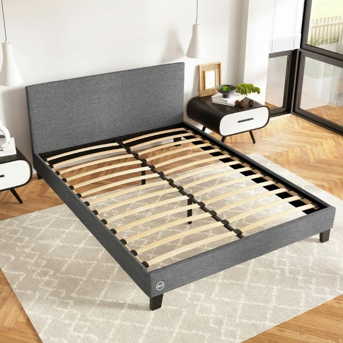 5 Artiss Bed Frame Queen Size - Grey, 5 of 10