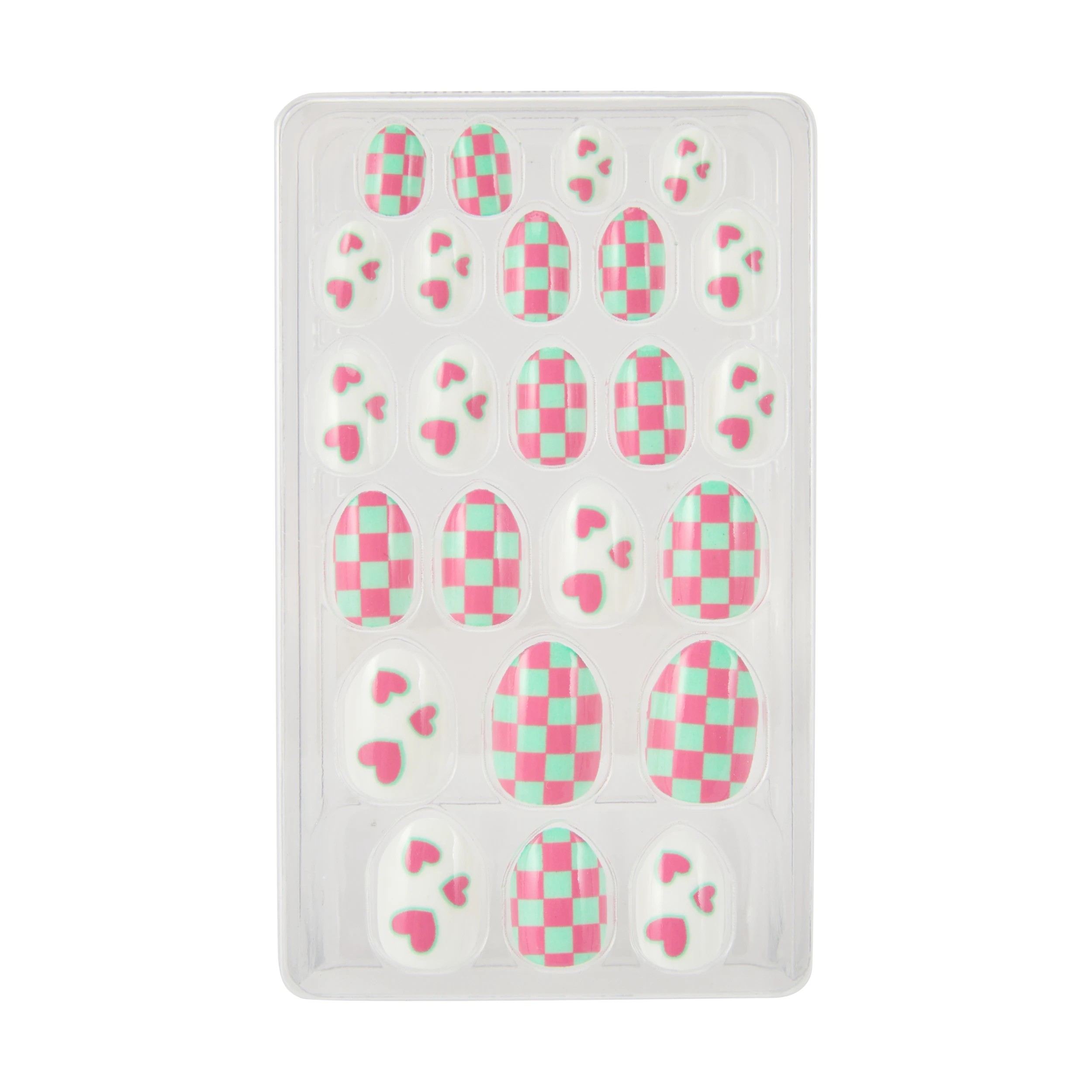 3 OXX Junior 24 Pack Pre-Glued Stick On Nails - Almond Shape, Glow in the Dark, 3 of 4