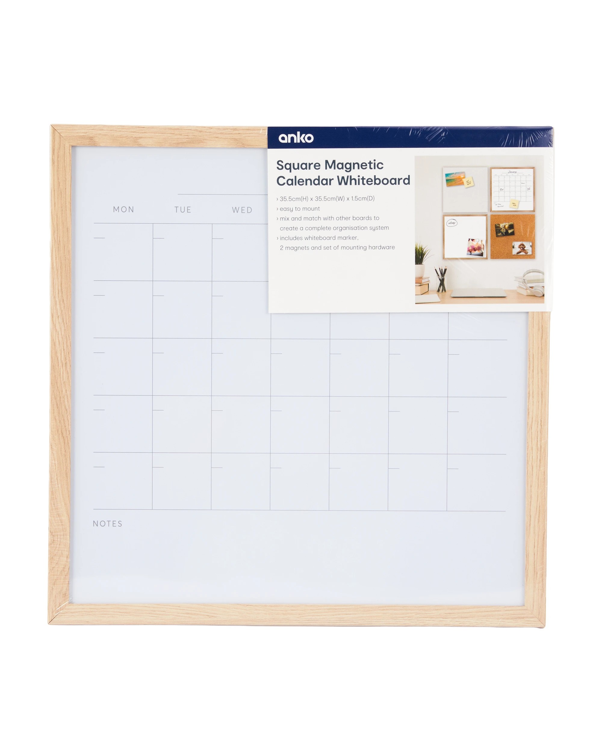 5 Square Magnetic Calendar Whiteboard 35.5cm x 35.5cm, 5 of 5