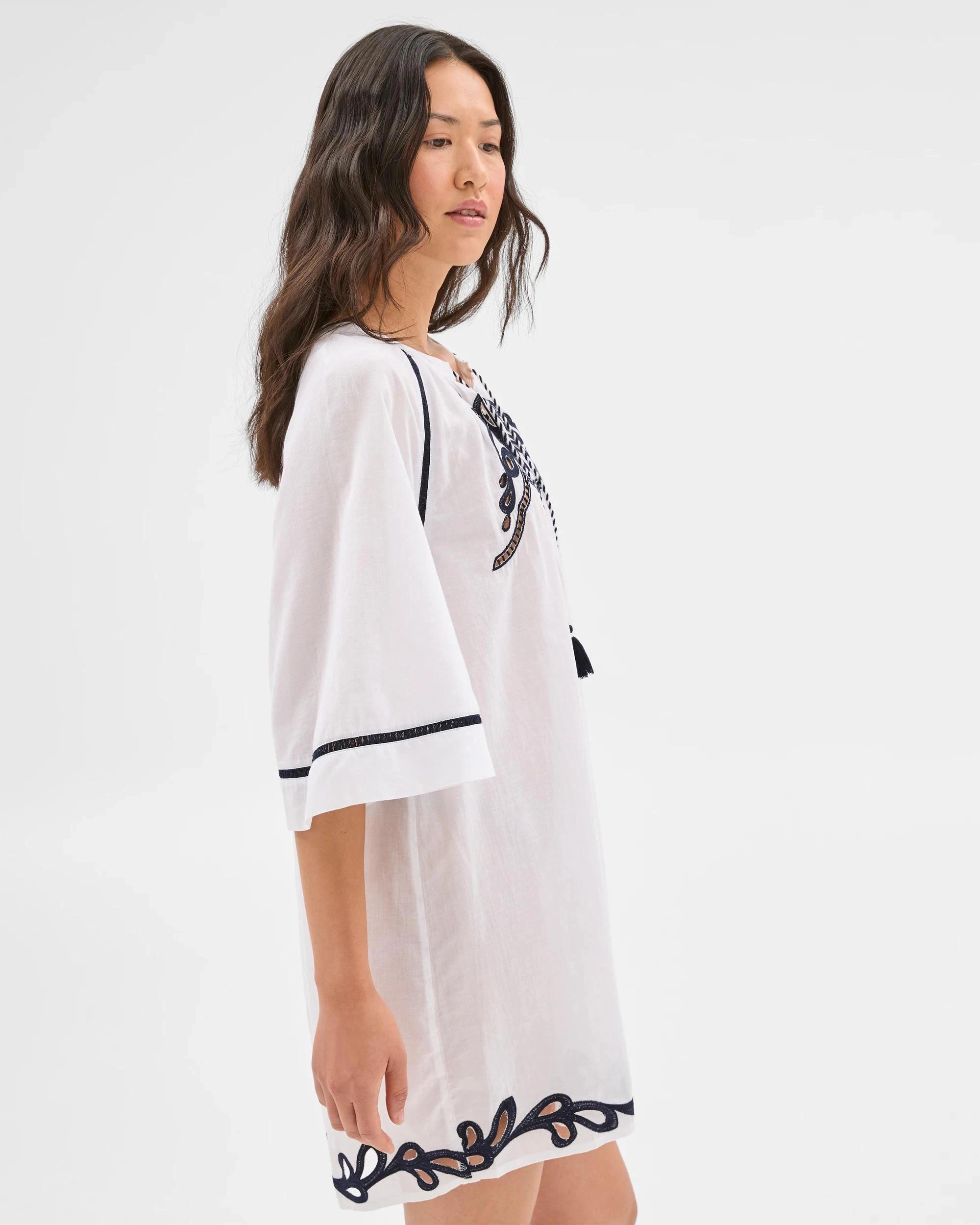 7 Target Resort Embroidered Shift Mini Dress WHITE, 7 of 7