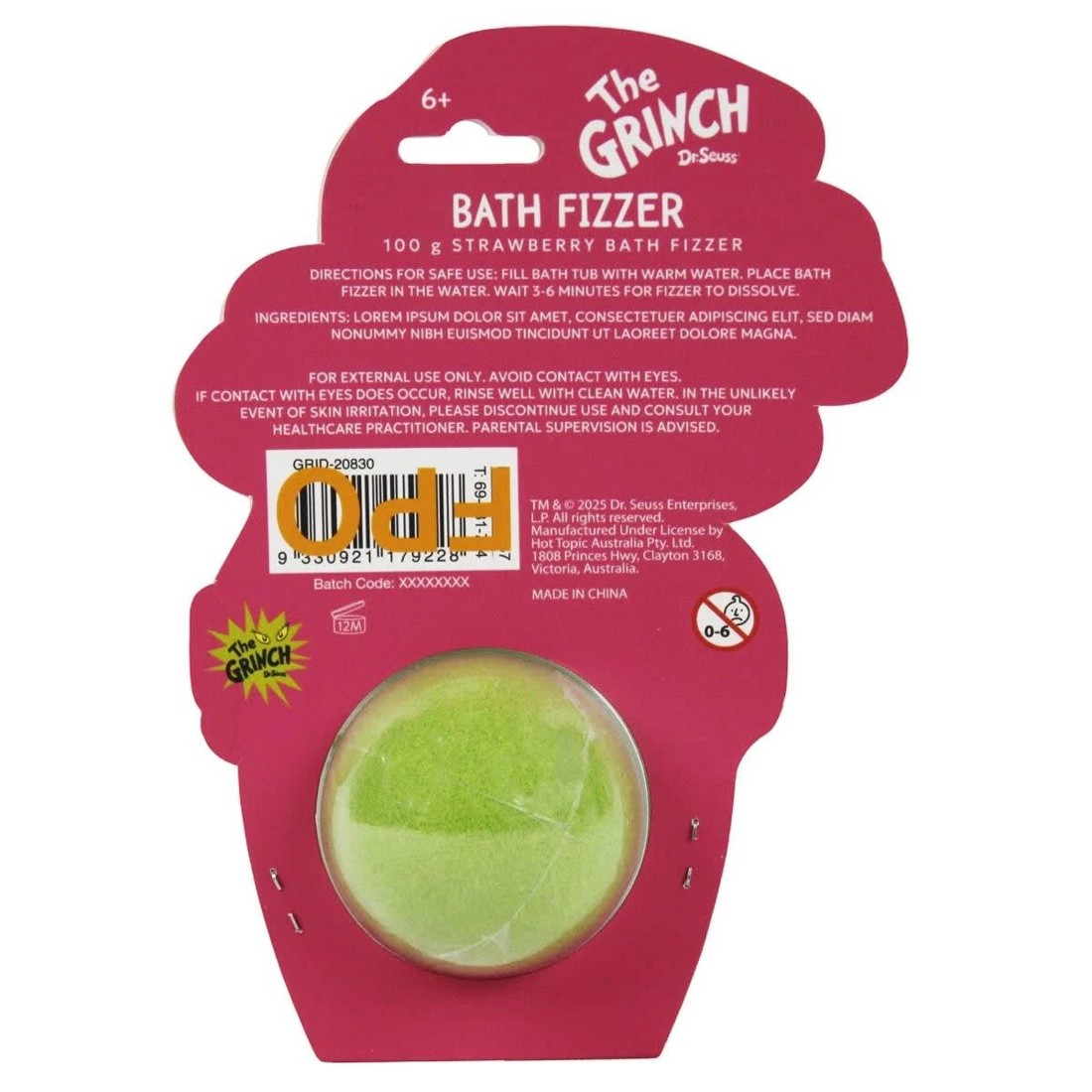 2 The Grinch Bath Fizzer 100g - Cindy Lou, 2 of 2