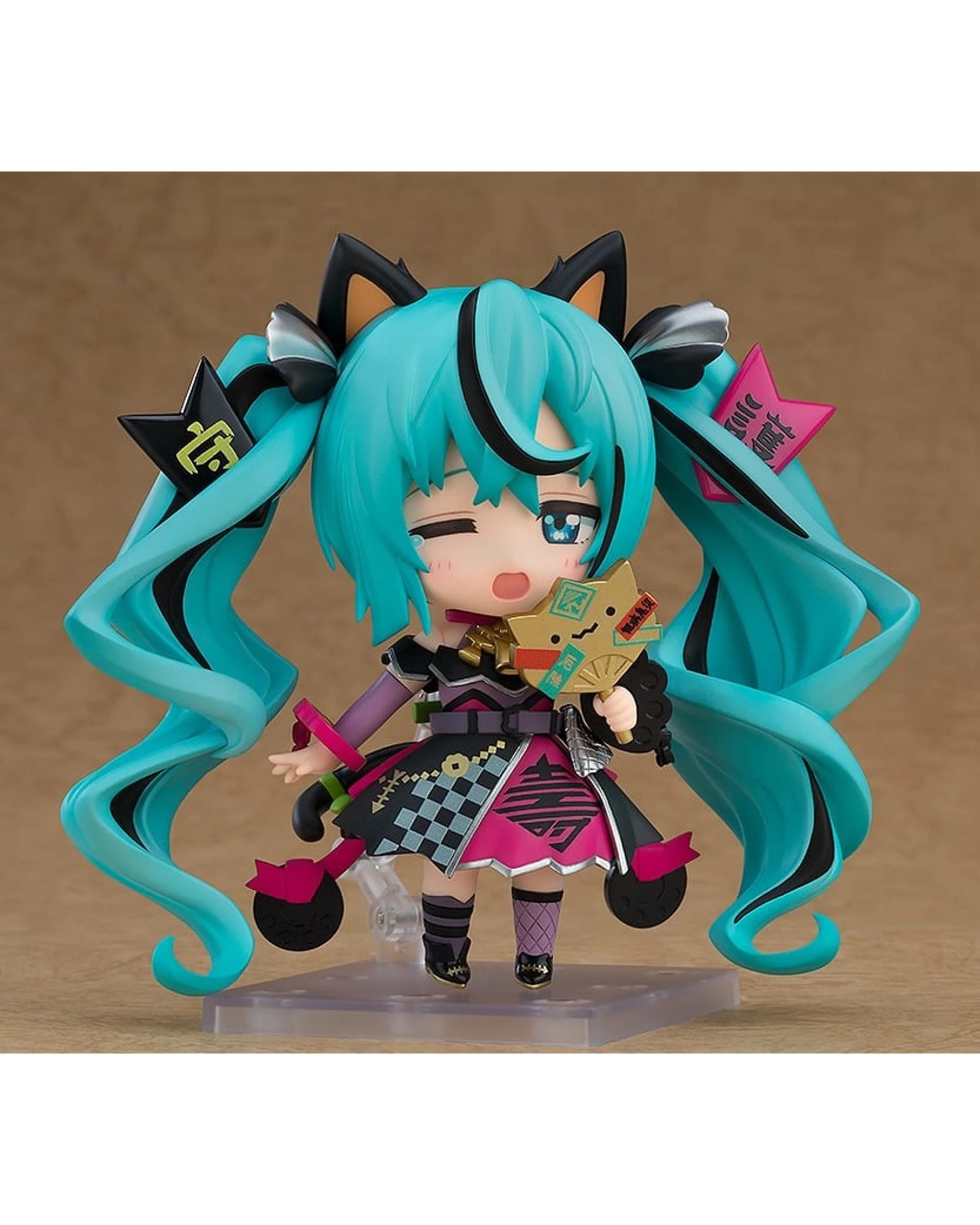 4 Nendoroid Vocal Series 01 Hatsune Miku Black Maneki Miku Version Figure, 4 of 6