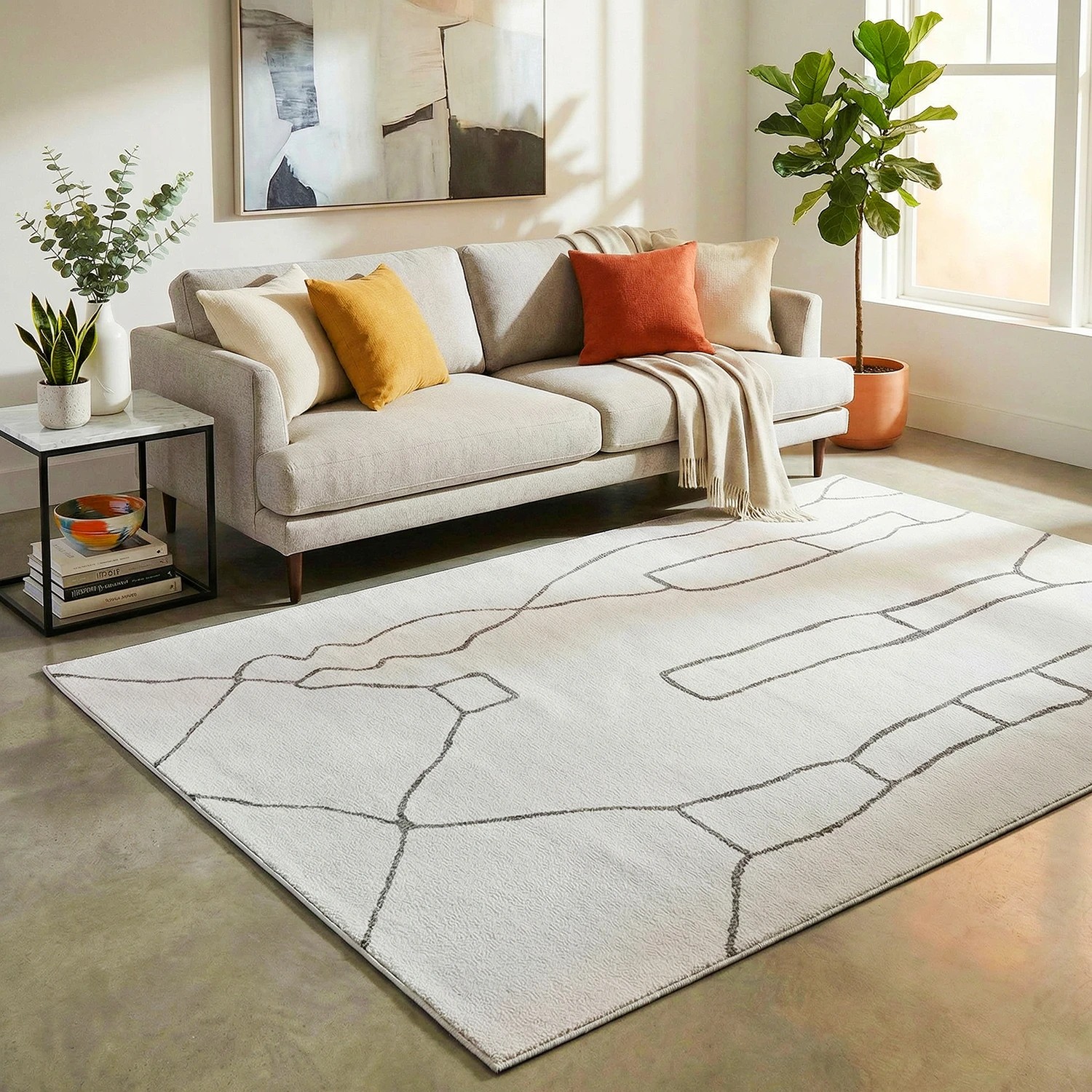 1 Common Ground Rugs Elysium Amy 330x240cm - Extra Large Pet Friendly Floor Rug - Grey, 1 of 8