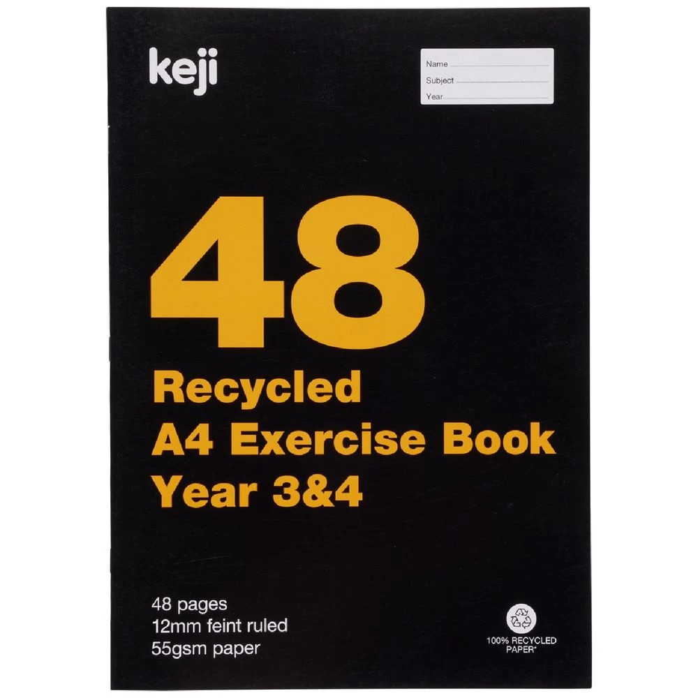 4 Keji A4 55gsm 12mm Ruled Exercise Book Year 3/4 QLD 48 Page, 4 of 4
