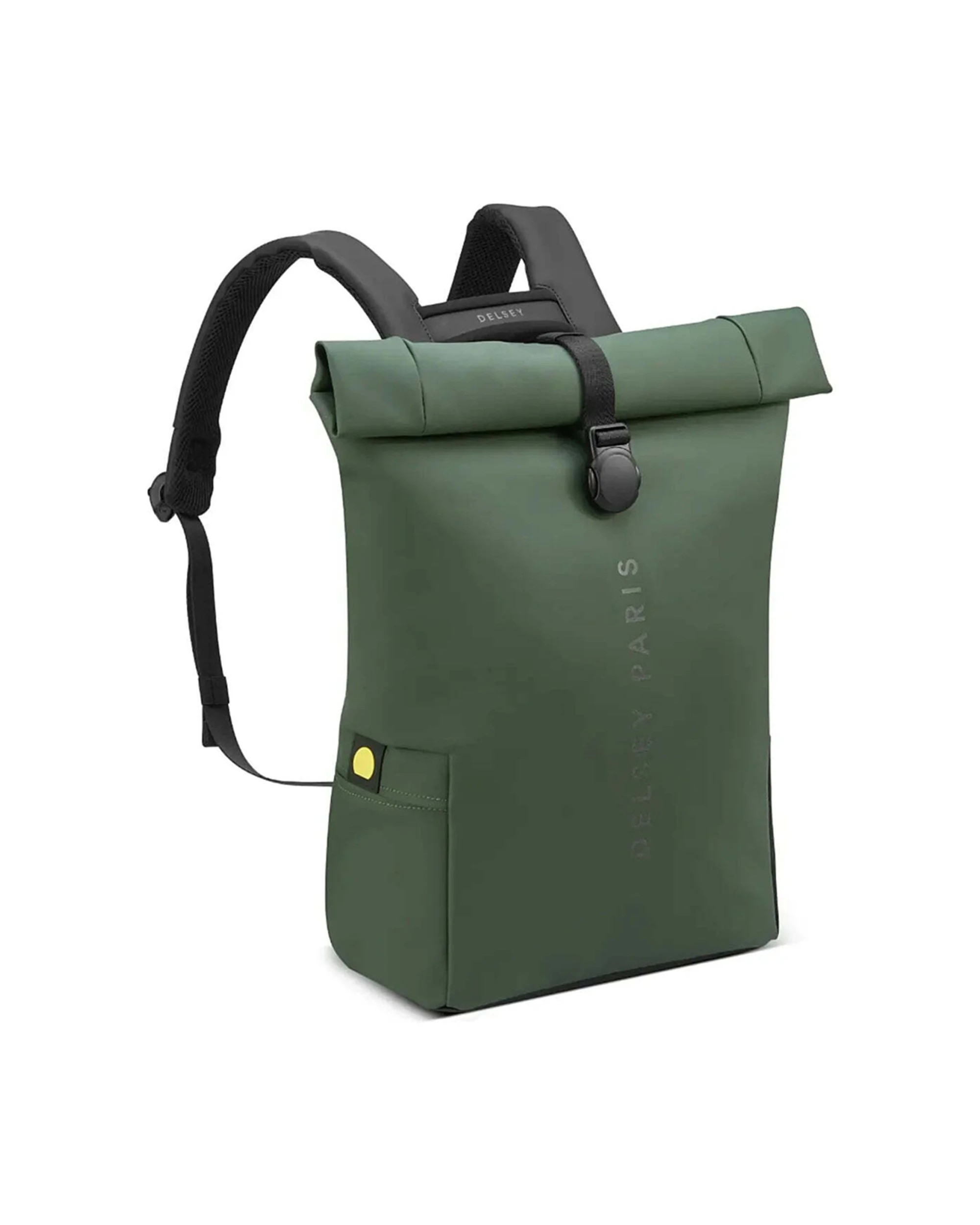 2 Delsey Turenne Soft Rolltop 15in Laptop Backpack RFID Data Protection Rollup - Green, 2 of 5