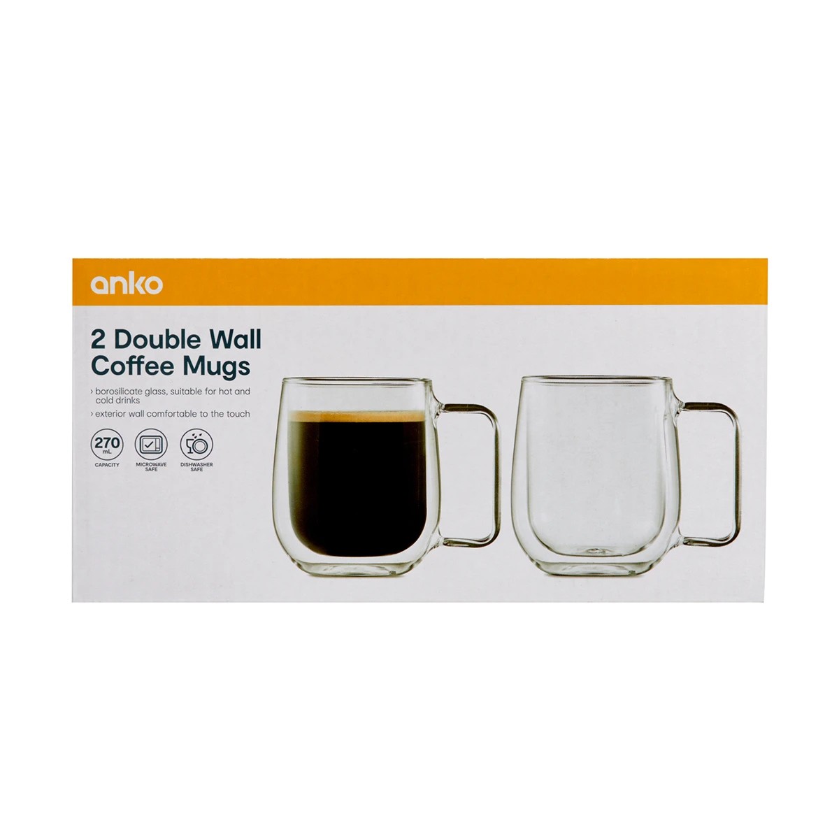 5 2 Double Wall Coffee Mugs, 5 of 7