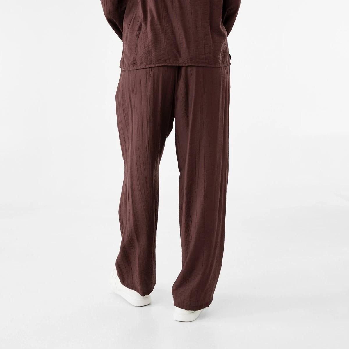 3 Textured Pants Chocolate, 3 of 5