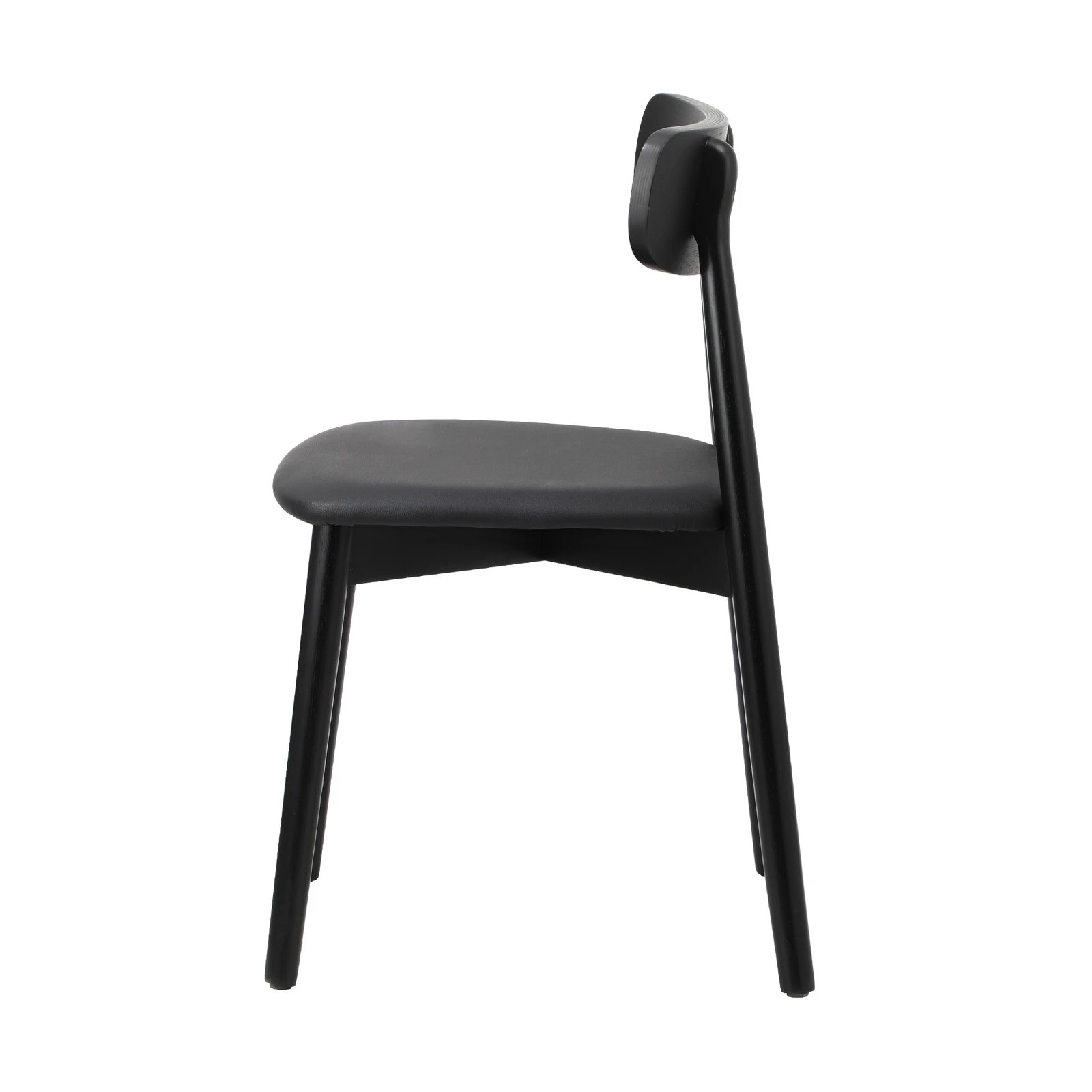8 Oikiture 2x Dining Chairs Kitchen Chair Pu Leather Solid Wood Cafe Lounge
 - Black, 8 of 10