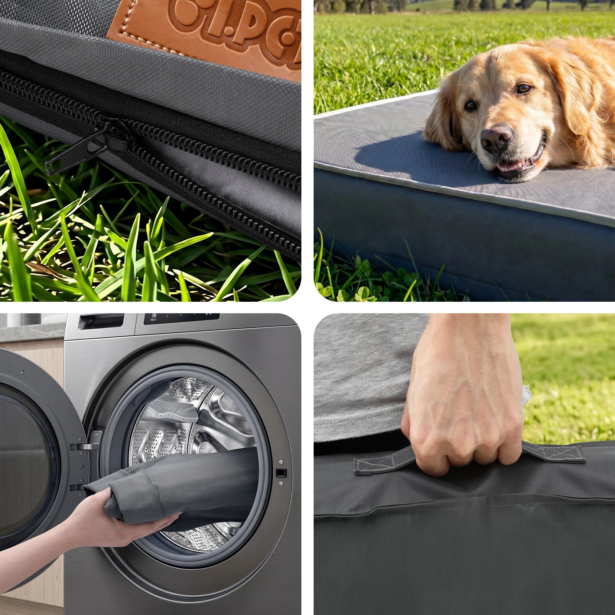 7 i.Pet Dog Bed Large Water-resistant Egg Crate Foam Orthopedic Pet Mat - Grey, 7 of 9