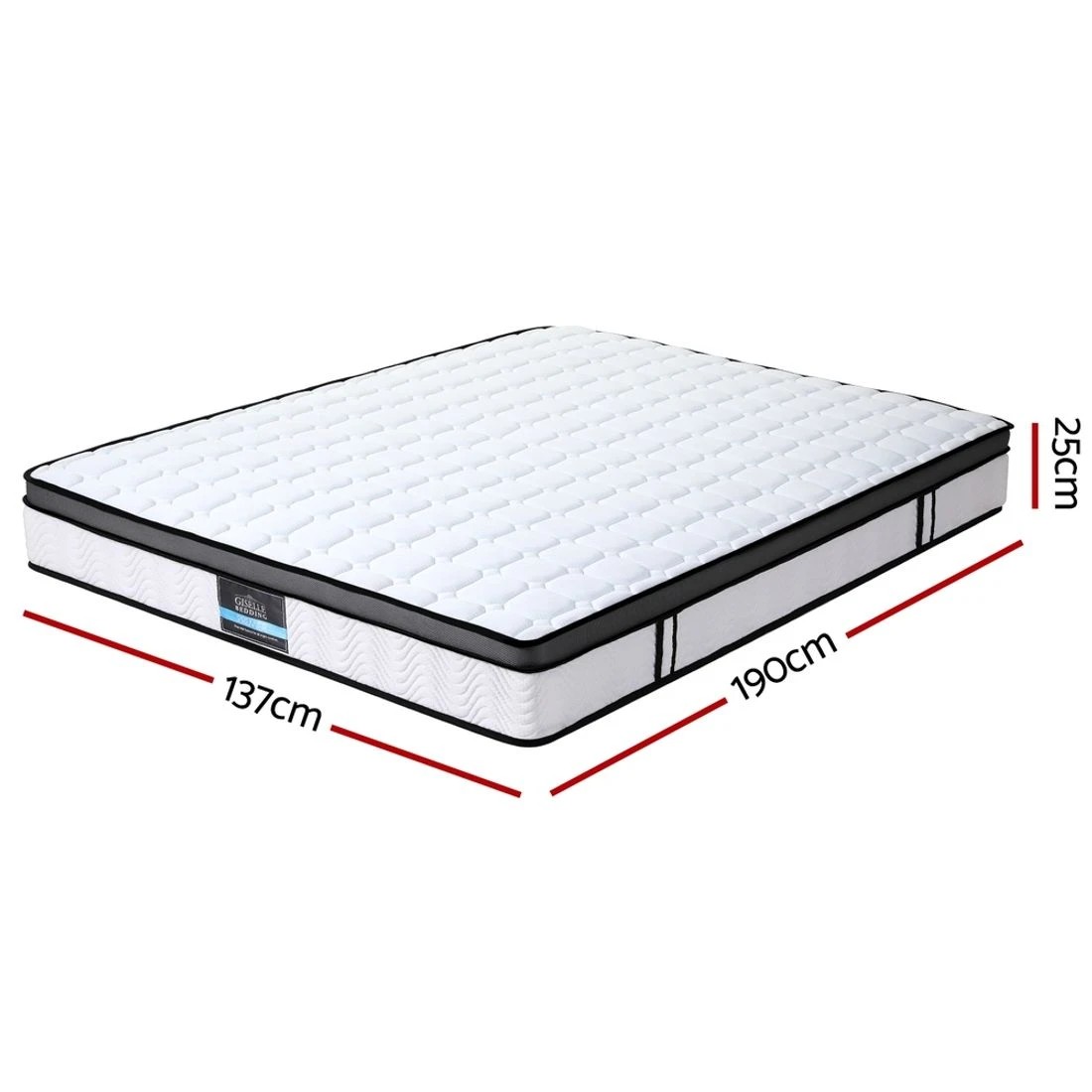 2 Giselle Mattress Cool Gel Foam 25cm Double - Double Bed - White, 2 of 4
