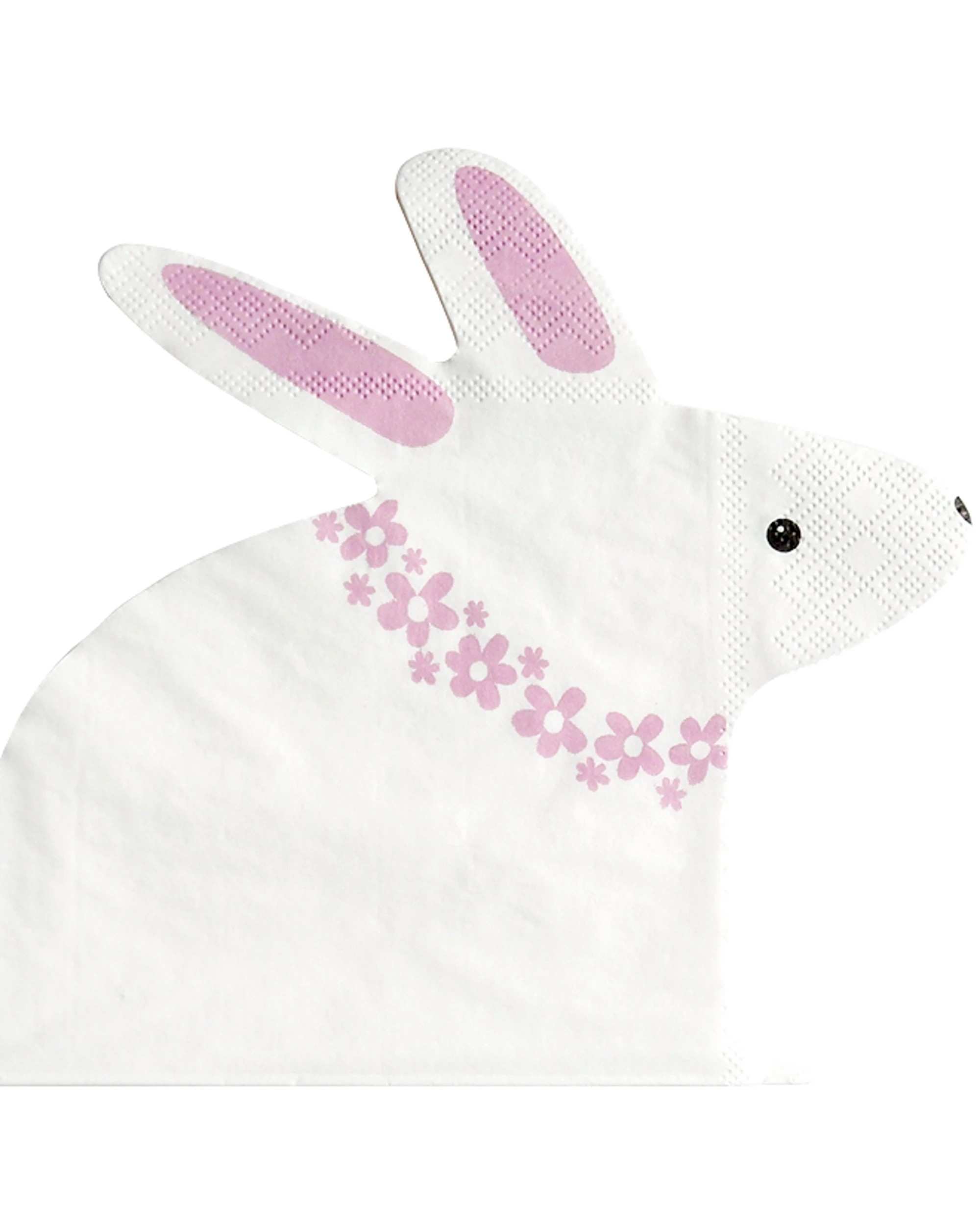 1 Partyrama White & Pink Floral Bunny Large Napkins Serviettes Pack of 20, 1 of 1