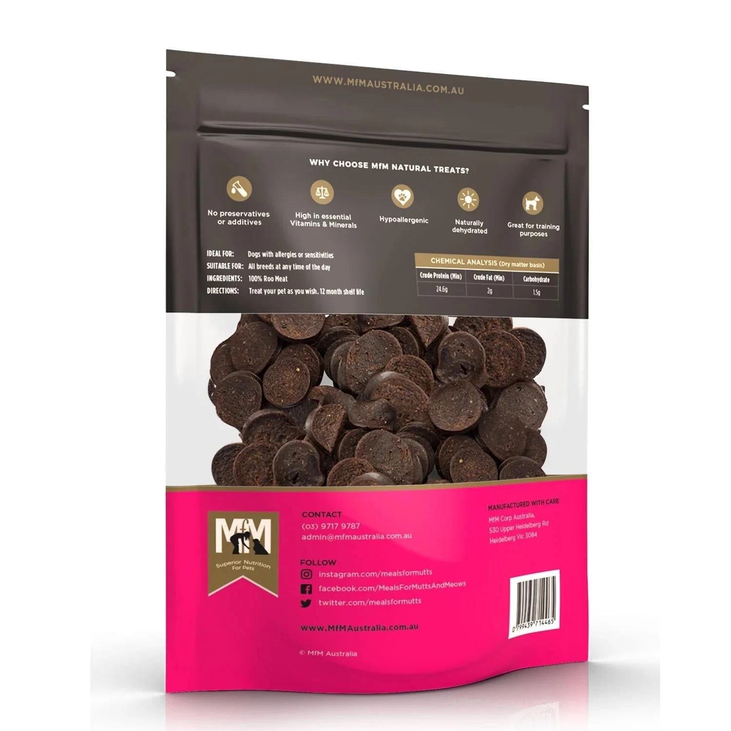 2 MFM Dogs Roo Discs Naturally Nutrient Rich Treats 200g, 2 of 2